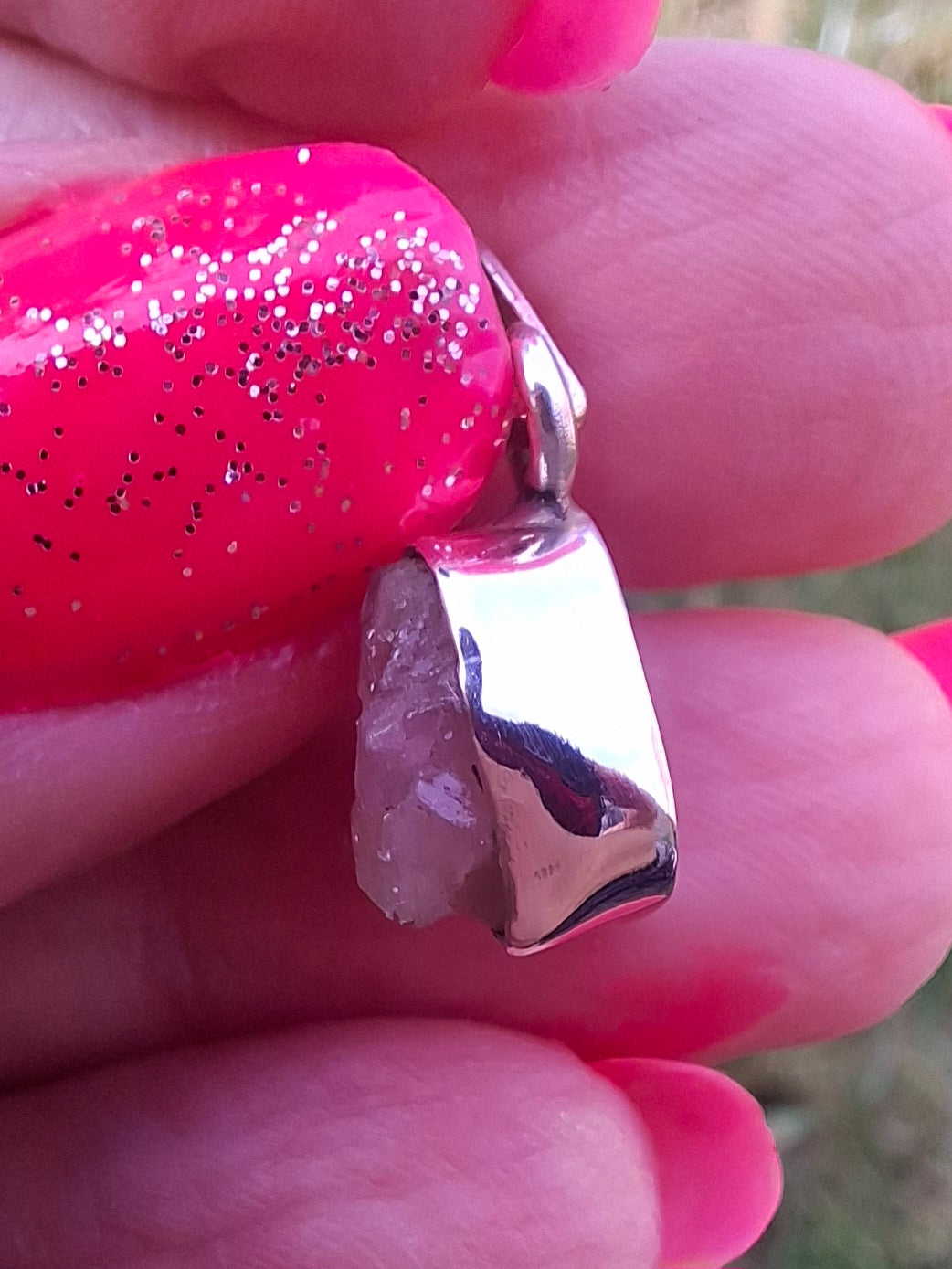 Pink Tourmaline Pendant, 925 Silver, Crystal (Ref: PT72)