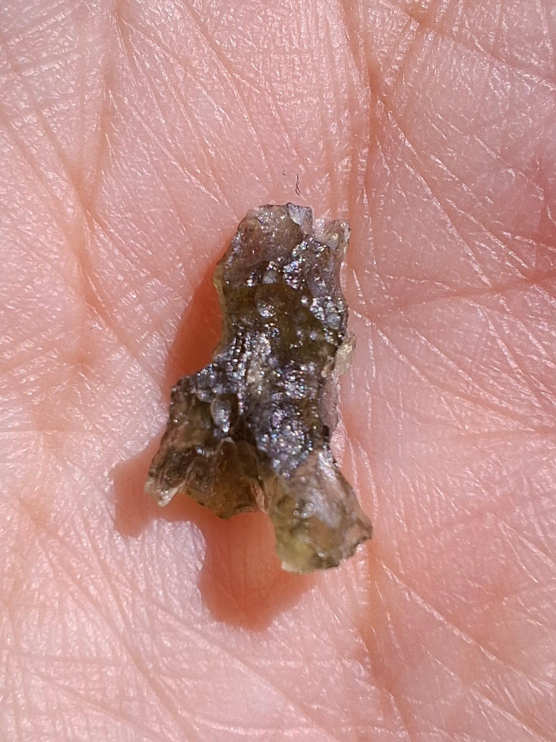 Moldavite small Piece, 0.34g, Tektite (Ref: 1476)