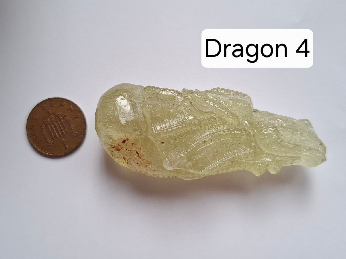 Libyan Desert Glass DRAGON HEAD carving, 48.11g, Tektite (Ref: Dragon4)