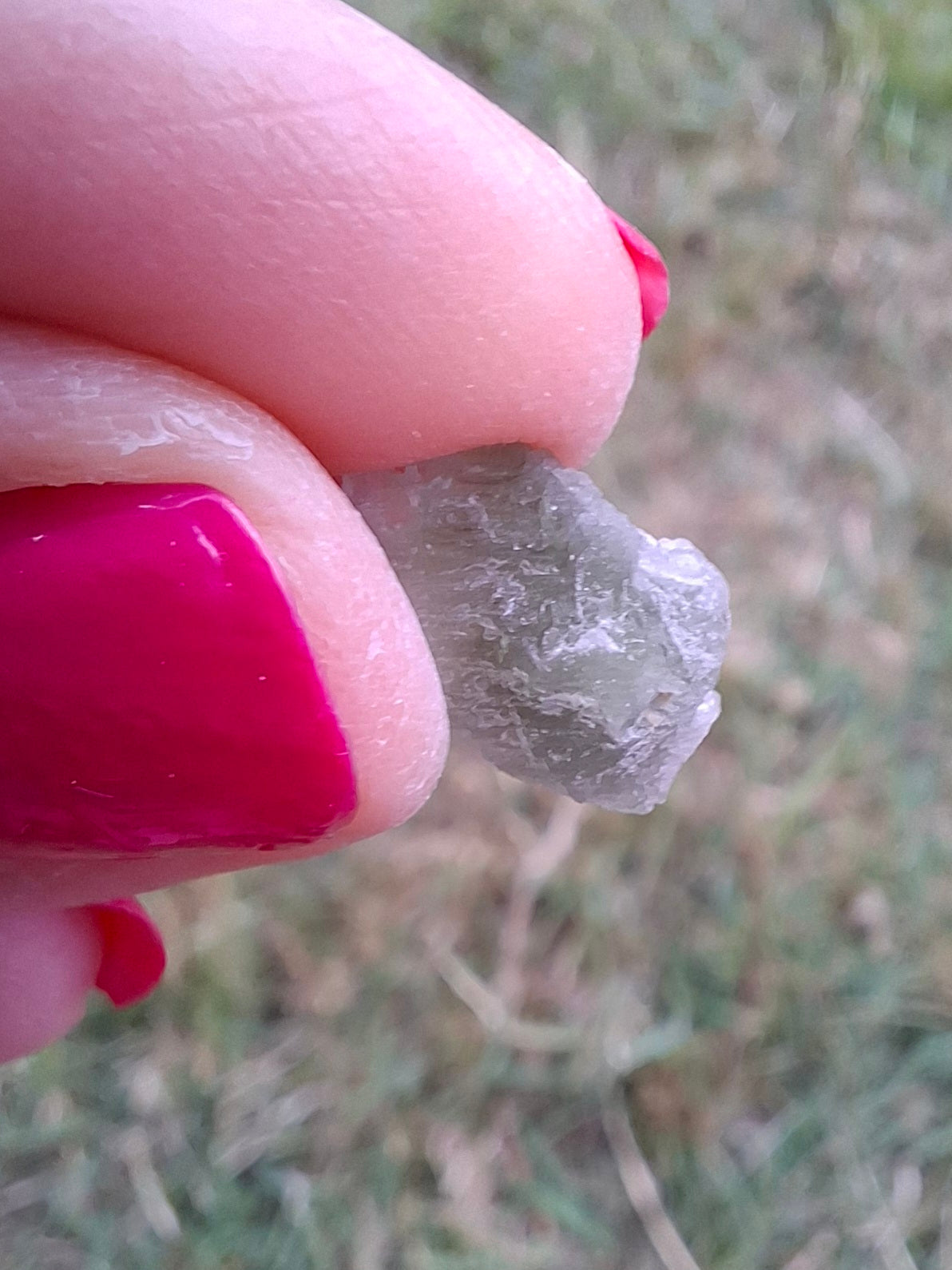 Moldavite Piece, SNOWFLAKE, FROSTED, BRUSNA, 0.50g, Tektite (Ref: 1498)
