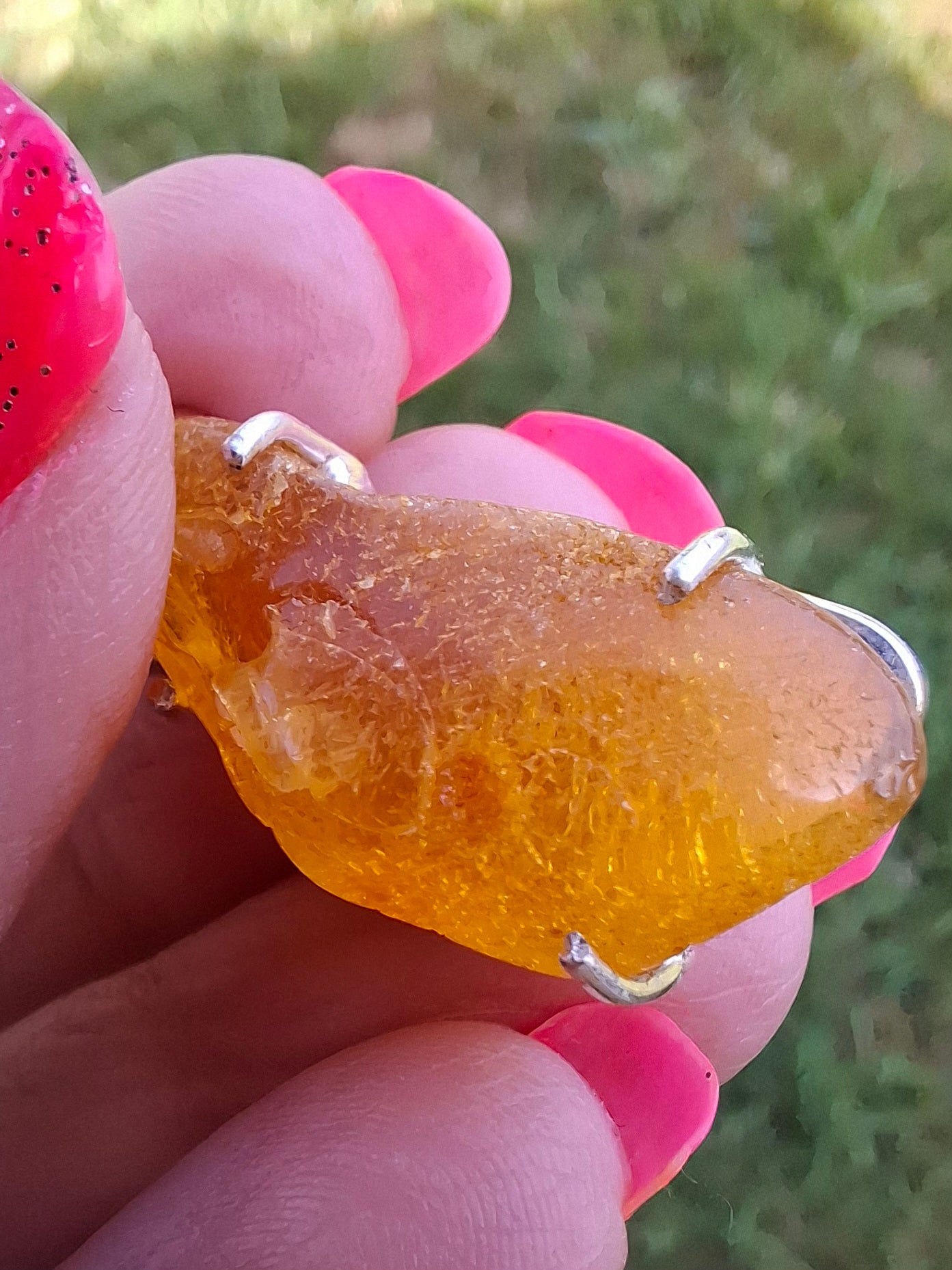 Baltic Amber Pendant, 925 Silver, Fossil (Ref: AP14)