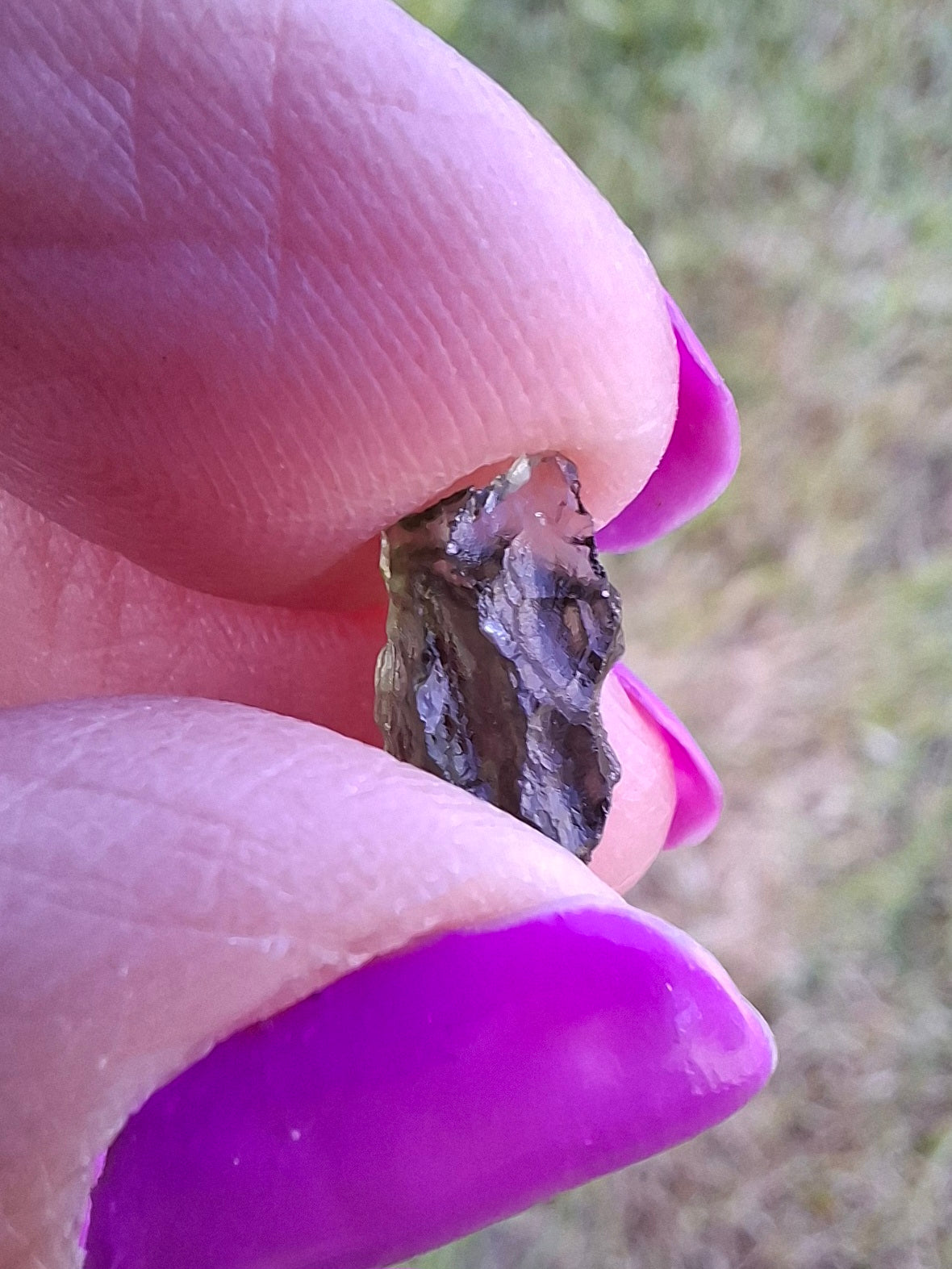 Moldavite small Piece, 0.40g, Tektite (Ref: 1458)