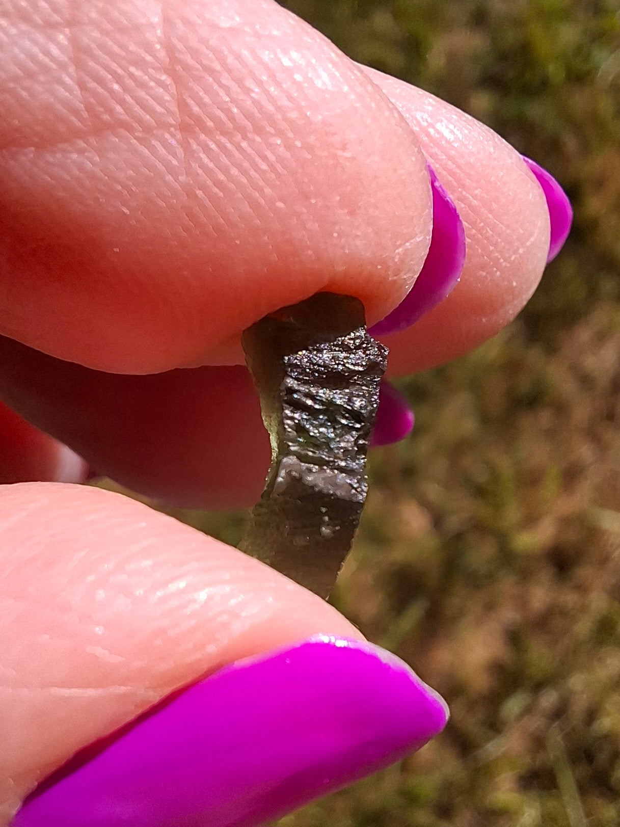 Moldavite small Piece, 0.39g, Tektite (Ref: 1431)