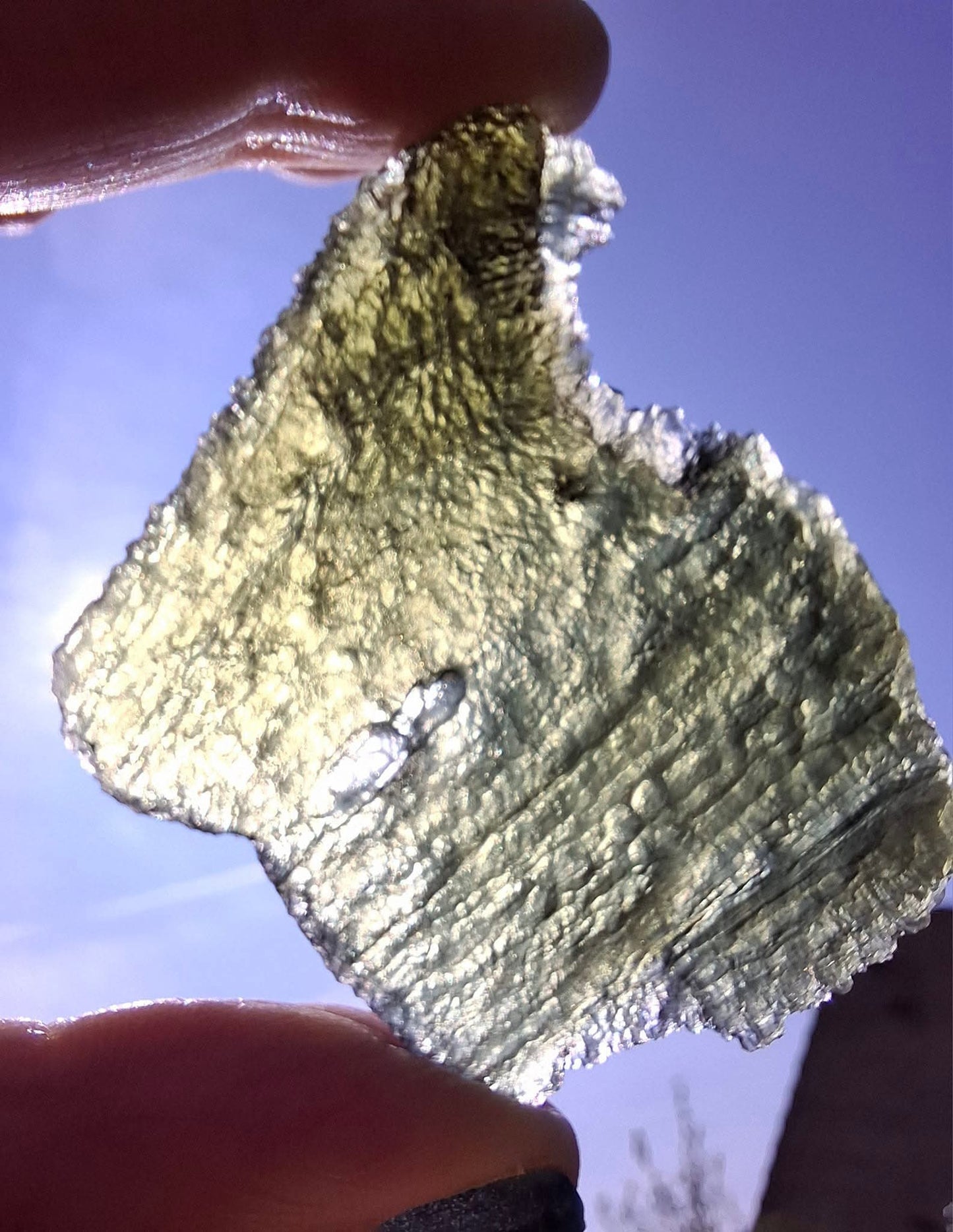 Moldavite Piece, ANGEL CHIME, CHLUM MAROUSKOVO POLE, 23.61g, Tektite (Ref: 1165)