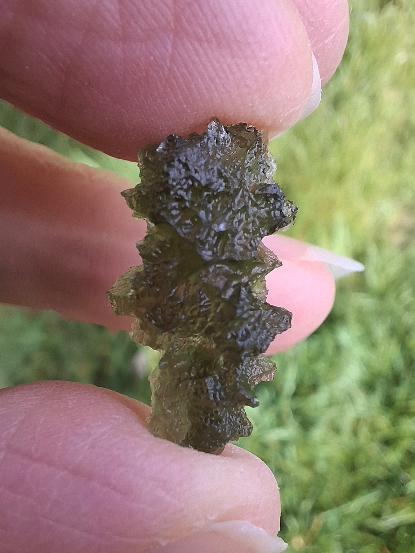 Moldavite Piece, JEZKOVNA BESEDNICE, 1.86g, Tektite (Ref: 1278)