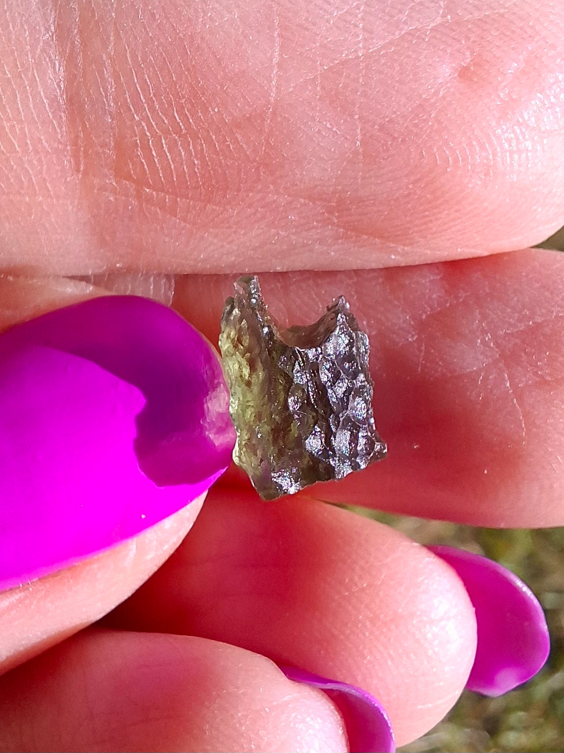 Moldavite small Piece, 0.40g, Tektite (Ref: 1458)