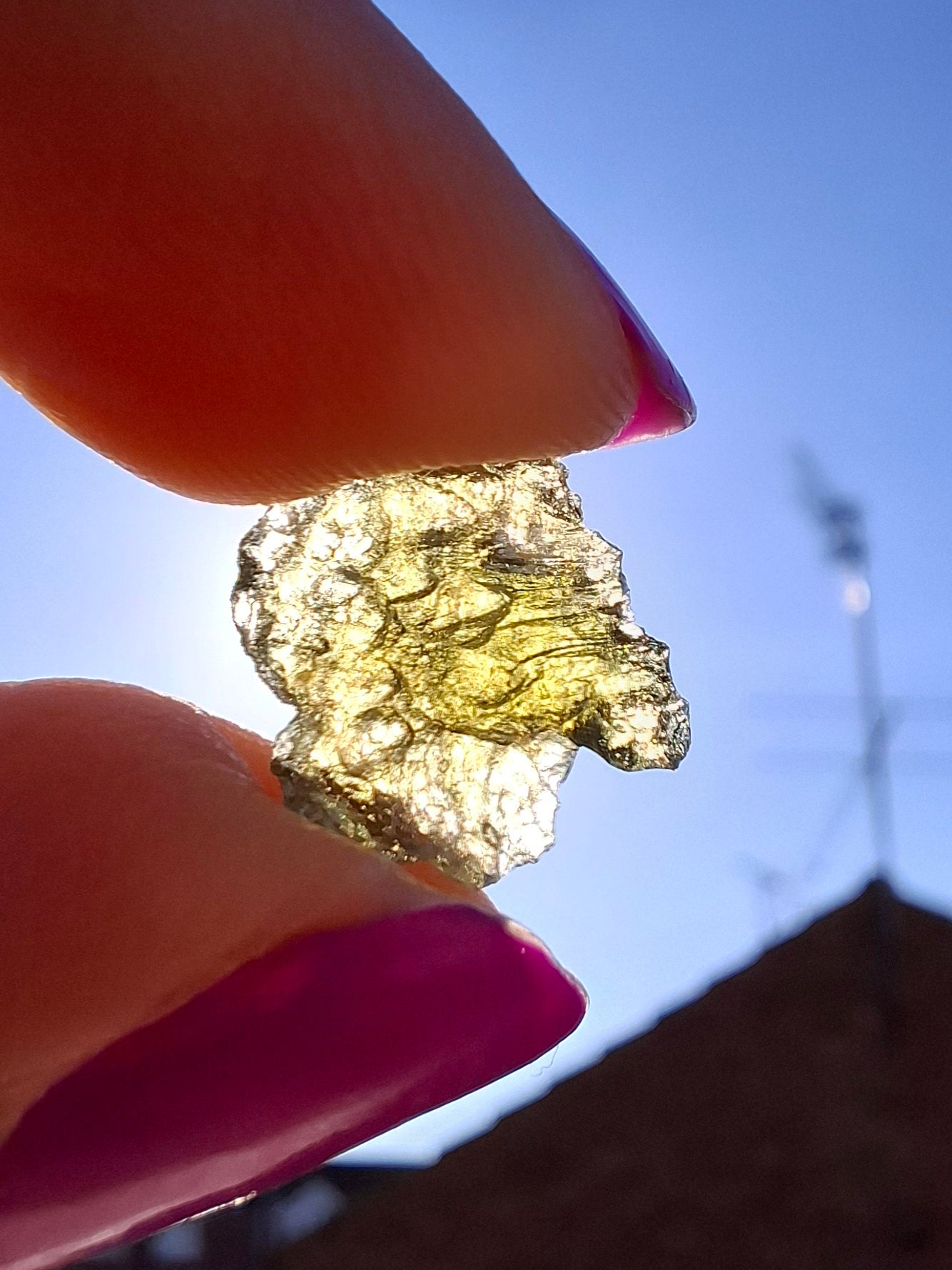 Moldavite Piece, 0.62g, Tektite (Ref: 1455)