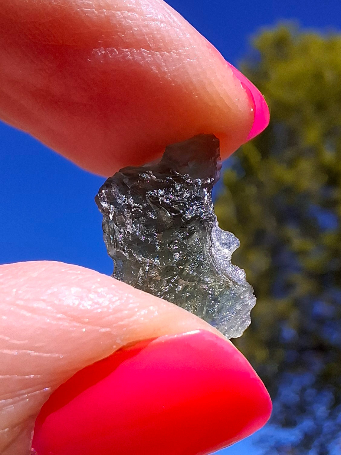 Moldavite Piece, 0.60g, Tektite (Ref: 1403)
