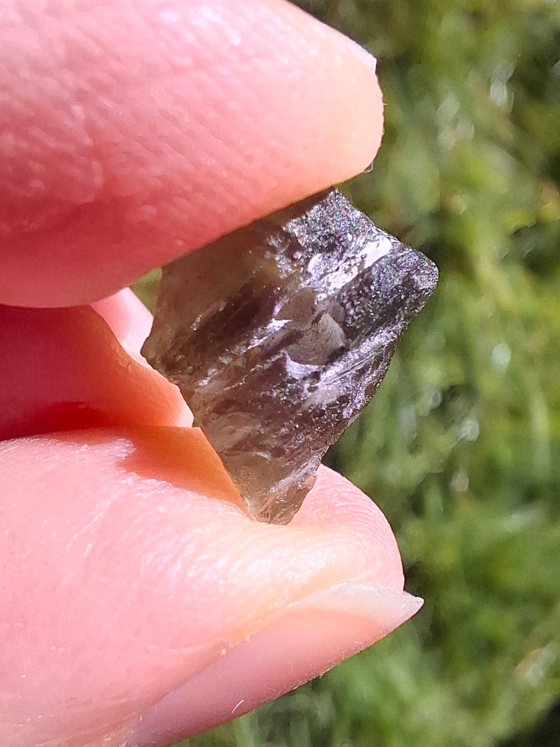 DRILLED, Moldavite Piece, 0.80g, Tektite (Ref: D24)