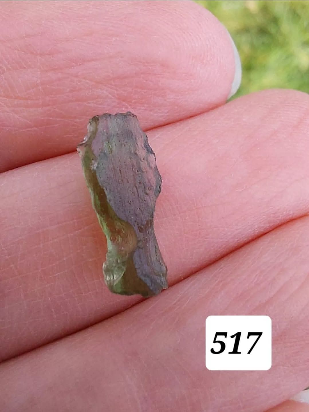 Moldavite Small Piece, 0.39g, Tektite (Ref: 517)