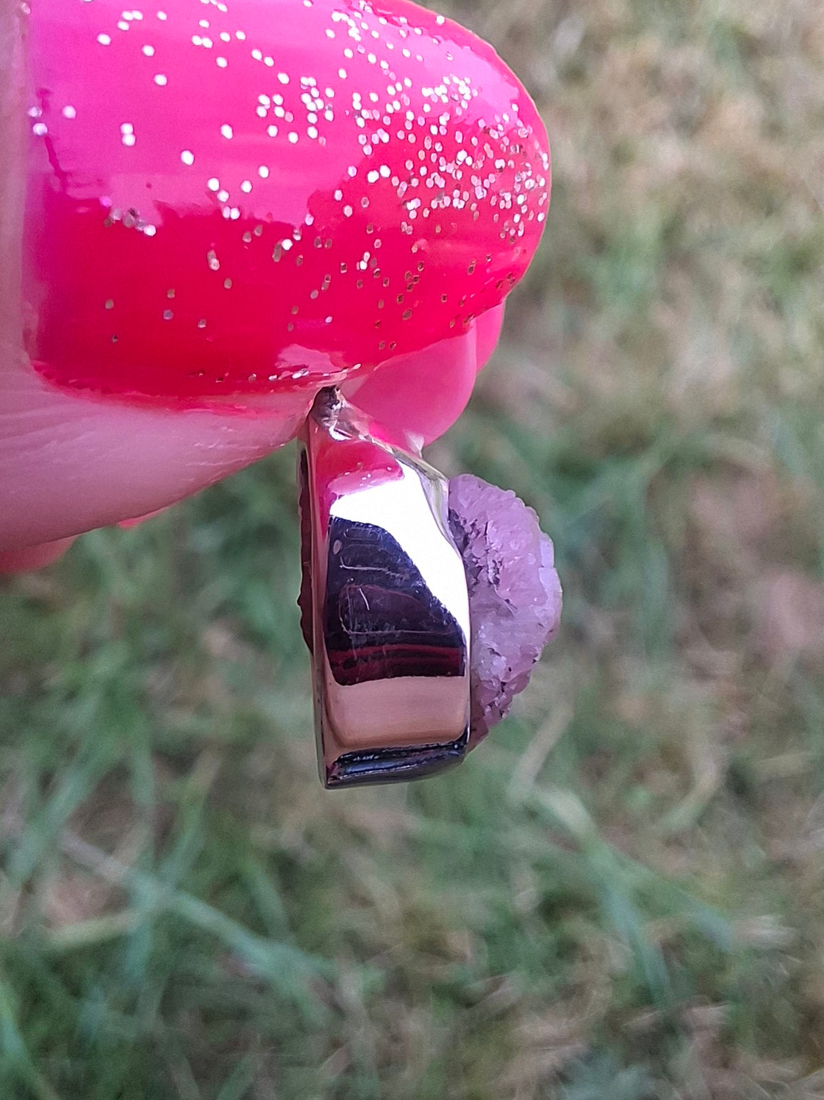 Pink Tourmaline Pendant, 925 Silver, Crystal (Ref: PT85)