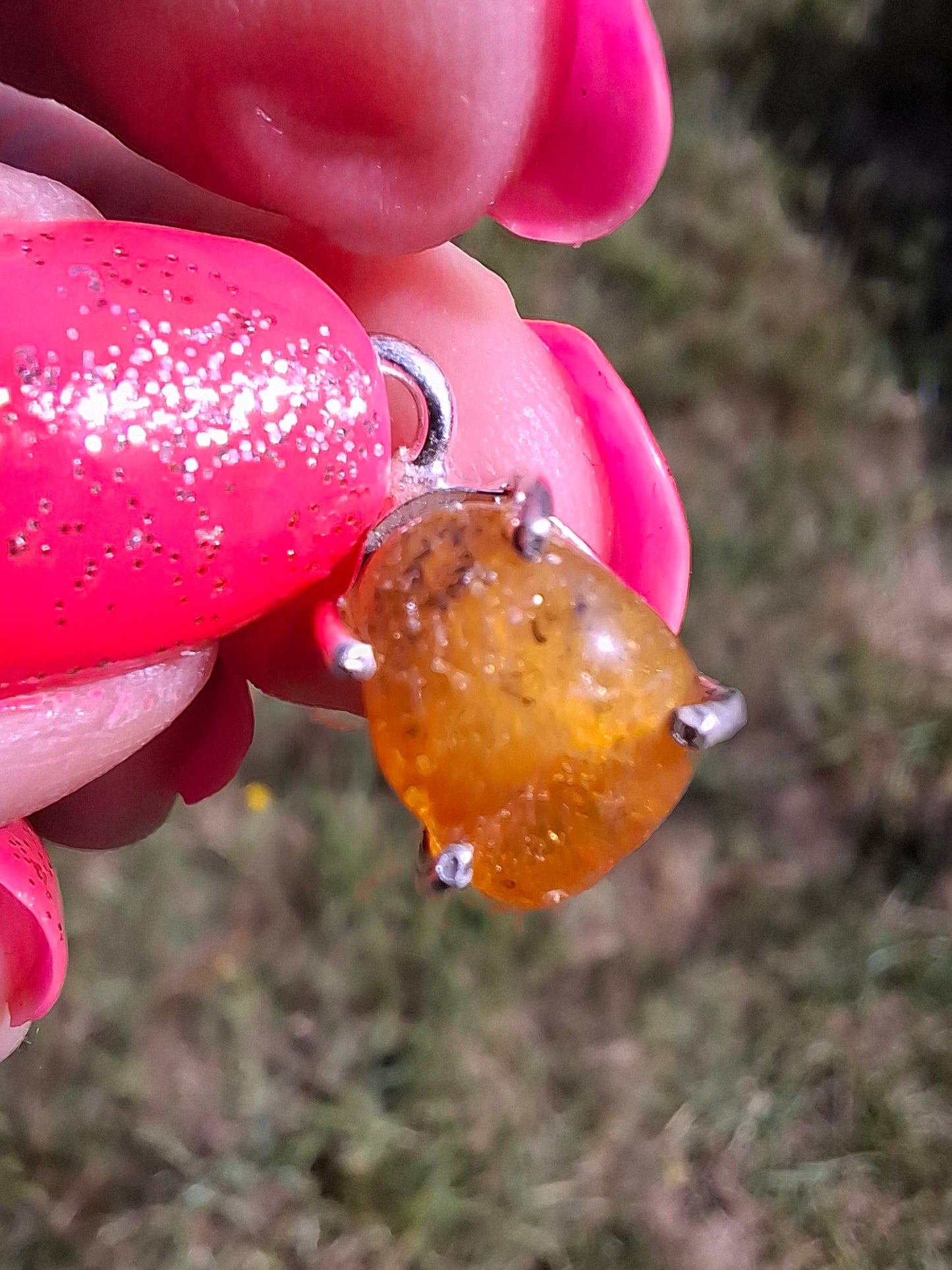 Baltic Amber Pendant, 925 Silver, Fossil (Ref: AP17)