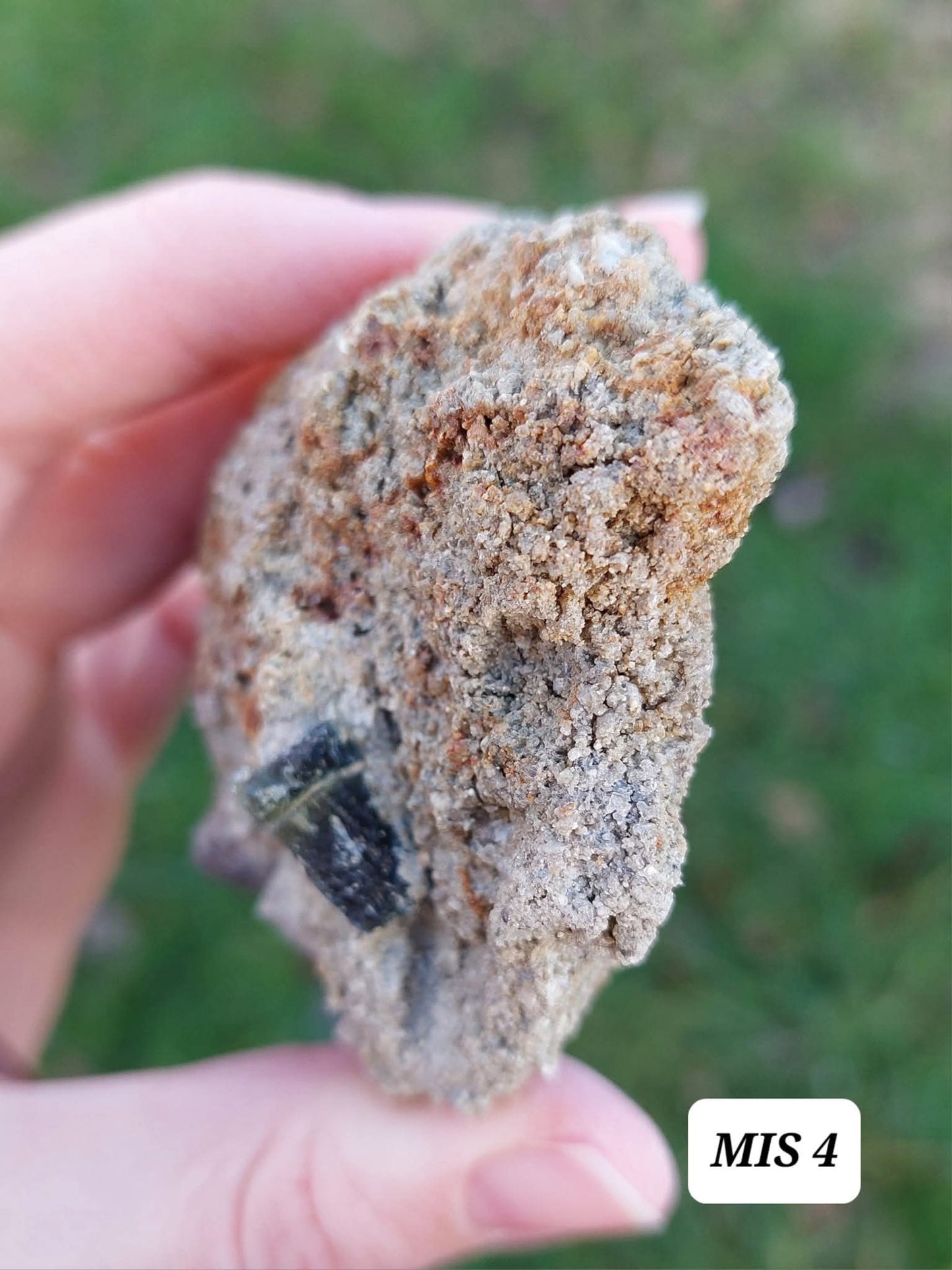 Moldavite In-Situ (in matrix), Besednice, Est- 2g, Tektite (Ref: MIS4)
