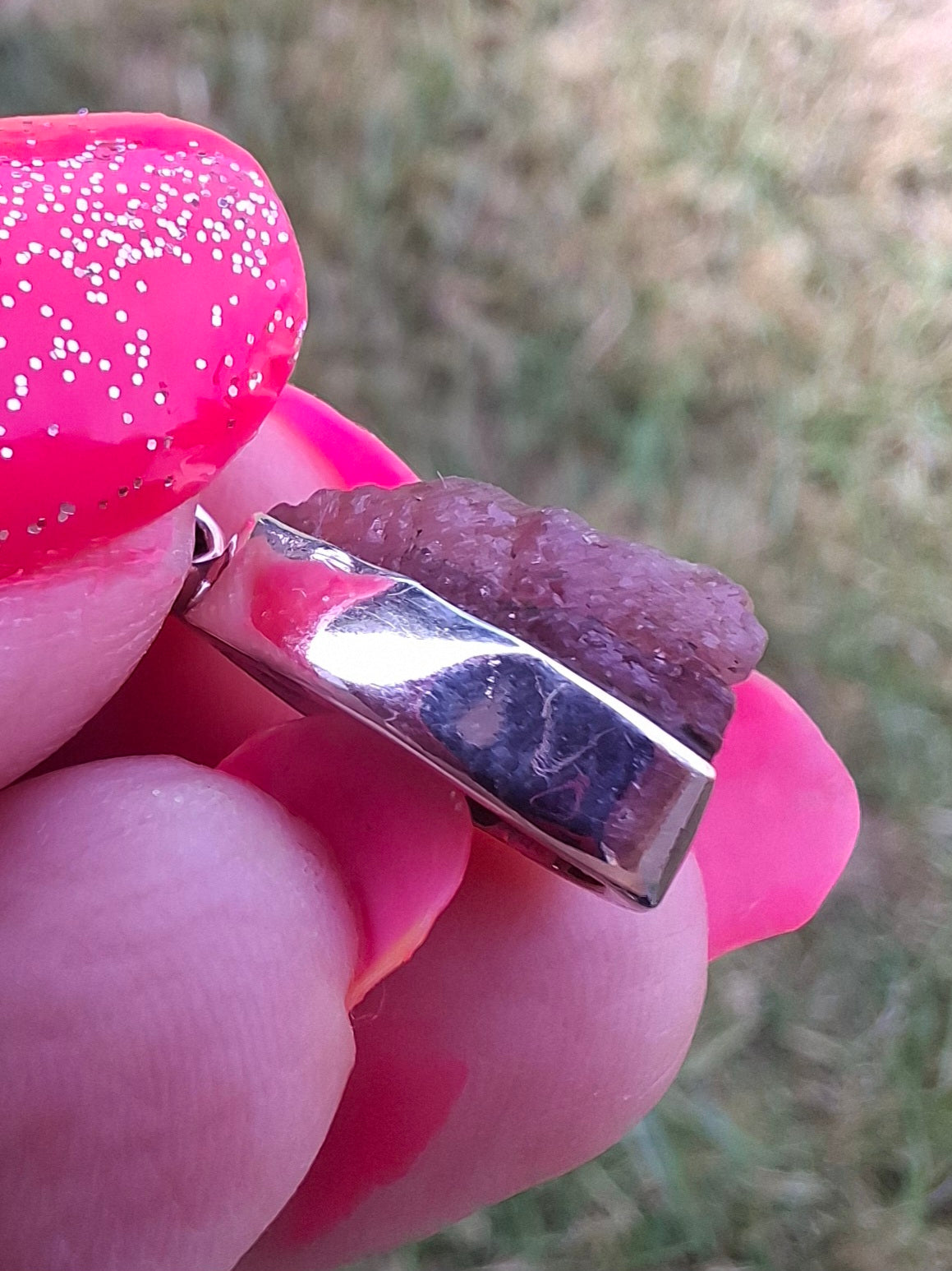 Pink Tourmaline Pendant, 925 Silver, Crystal (Ref: PT95)