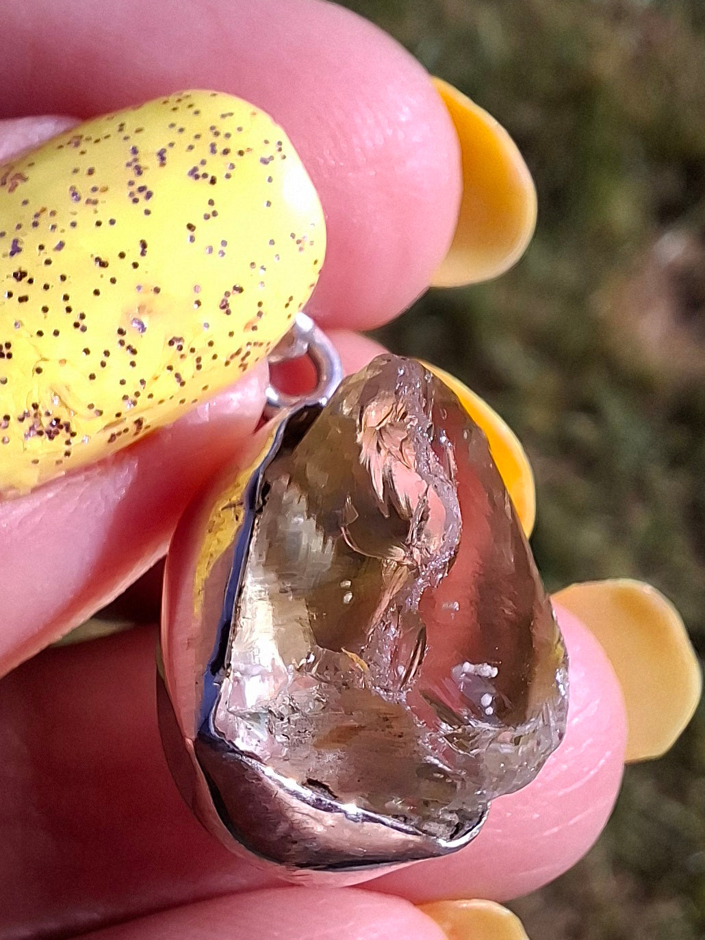 Libyan Desert Glass Pendant, 925 Silver, Tektite (Ref: LP105)