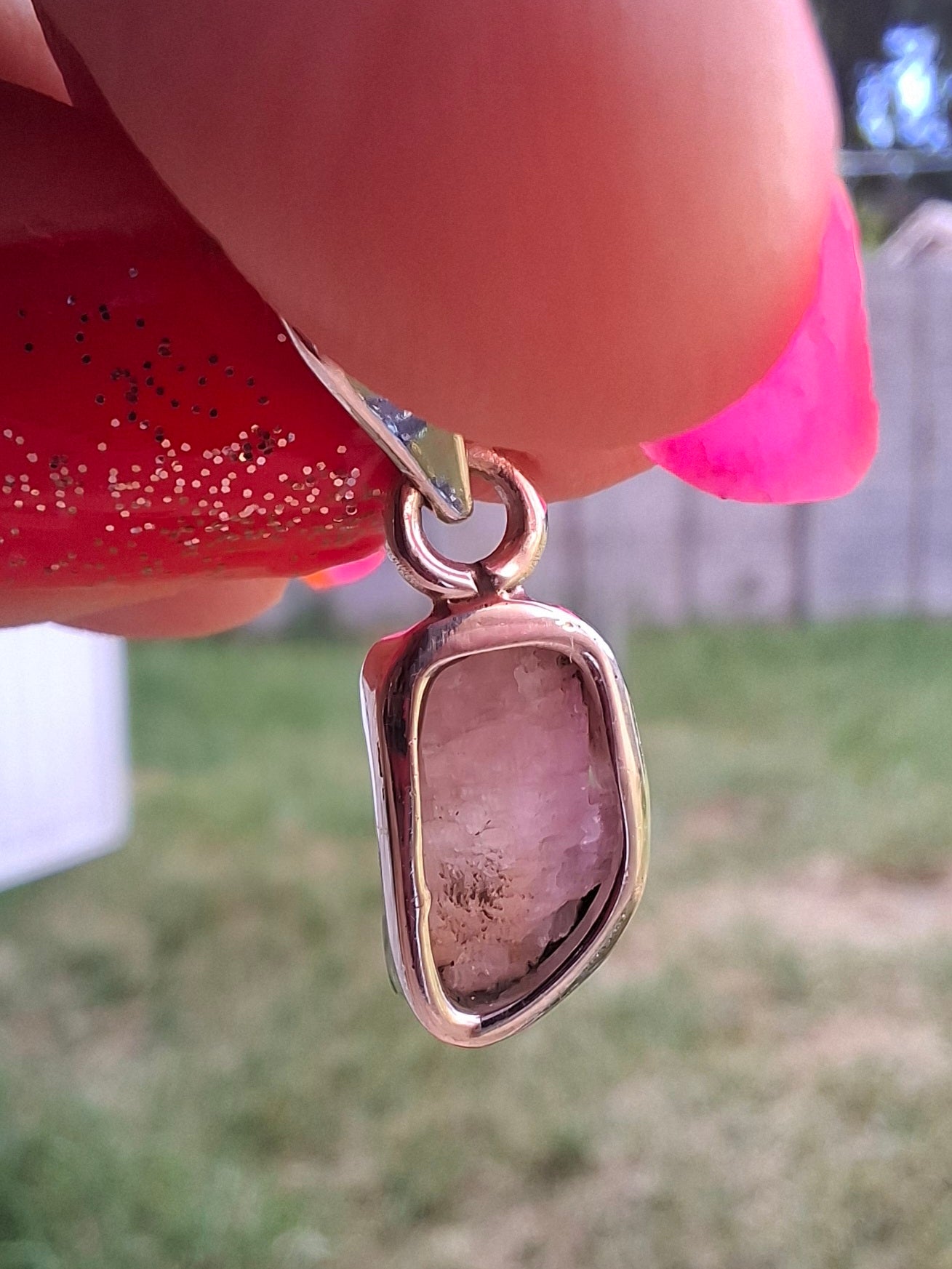 Pink Tourmaline Pendant, 925 Silver, Crystal (Ref: PT41)