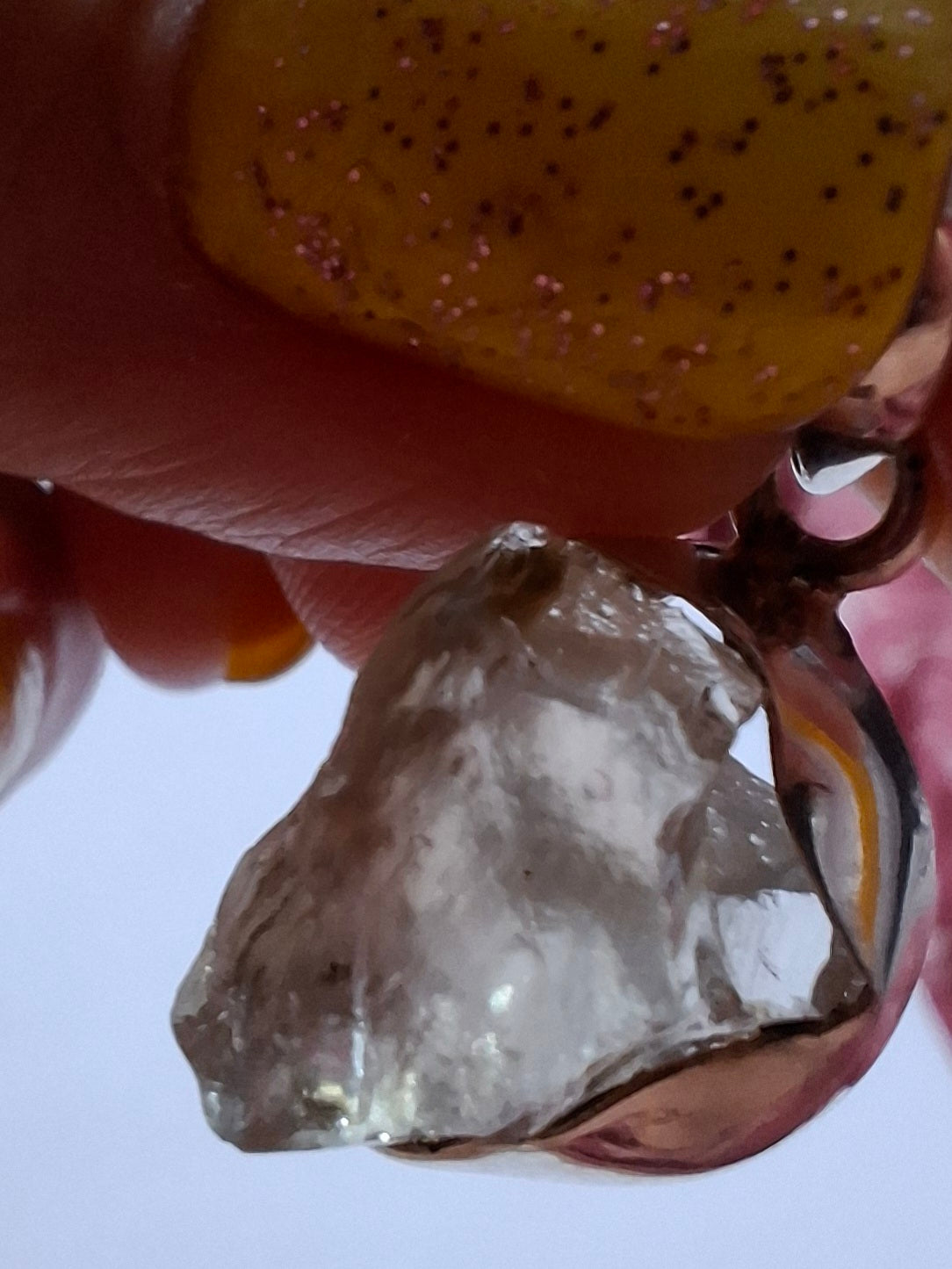 Libyan Desert Glass Pendant, 925 Silver, Tektite (Ref: LP107)