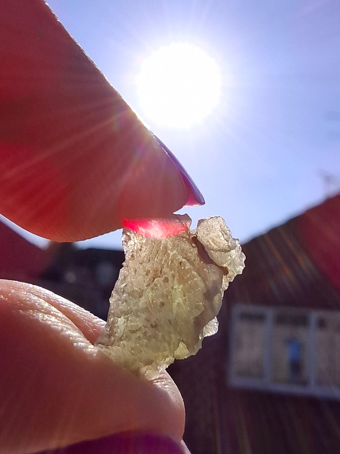 Moldavite Piece, 0.78g, Tektite (Ref: 1451)