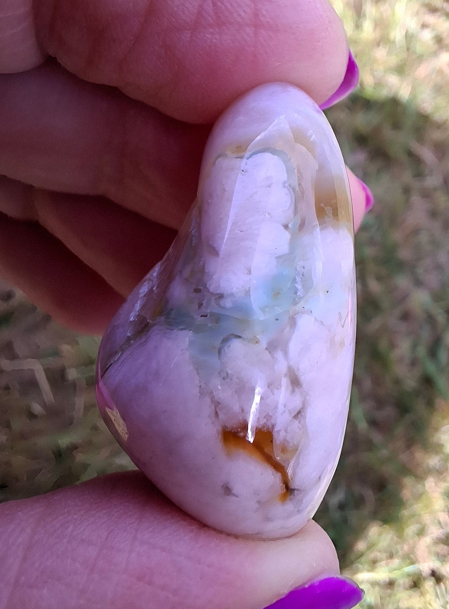 Flower Agate, Tumble Stone, Crystal (Ref: T74)