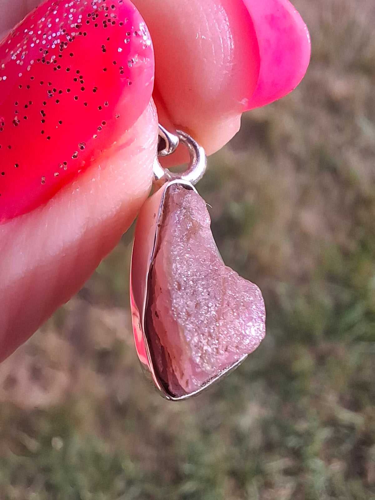 Pink Tourmaline Pendant, 925 Silver, Crystal (Ref: PT95)