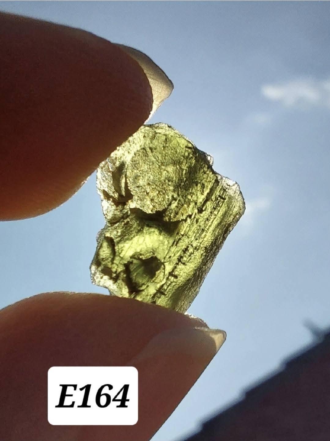 Moldavite Piece, 0.81g, Tektite (Ref: E164)