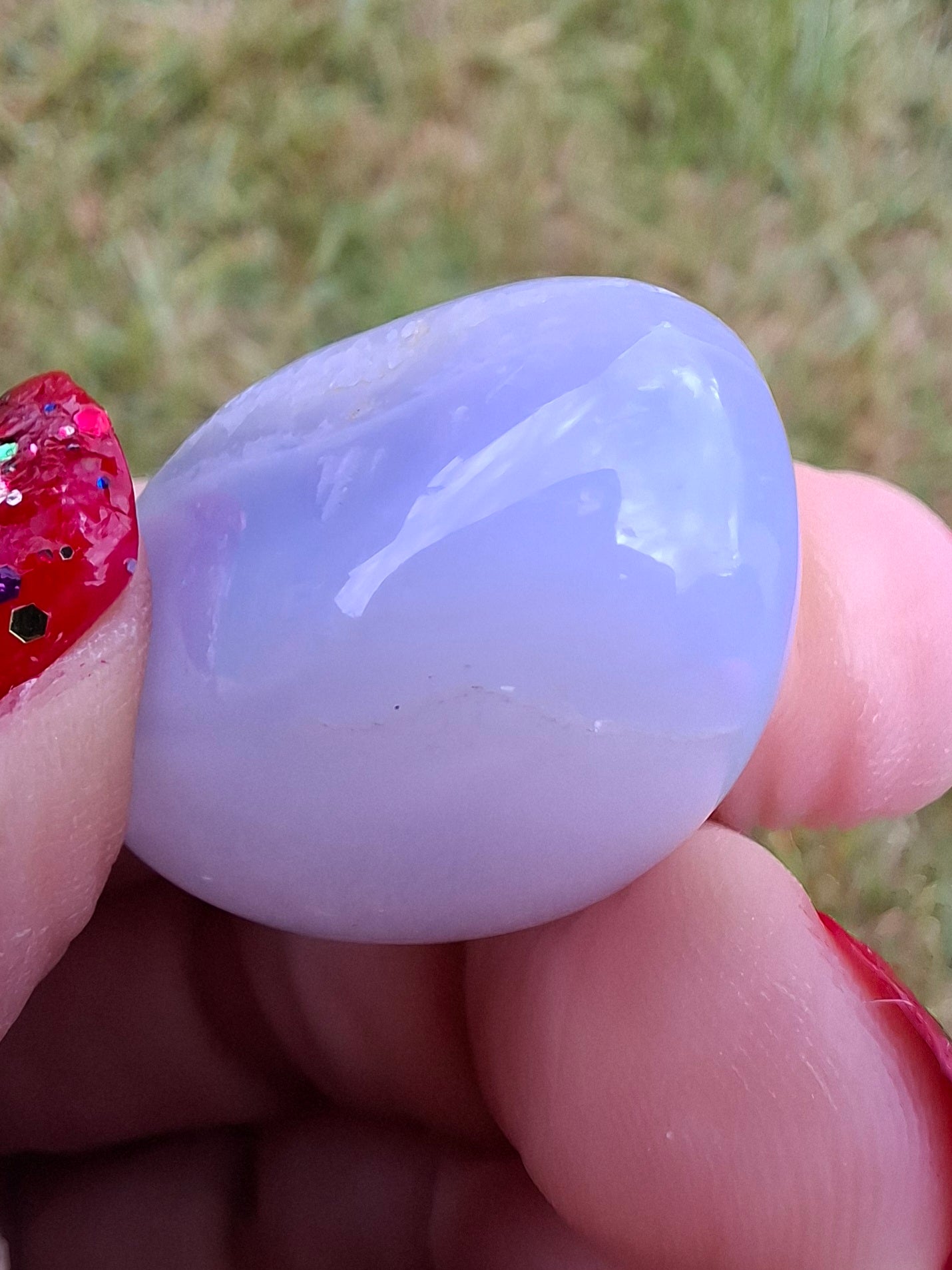 Blue Lace Agate, Tumble Stone, Crystal (Ref: T146)