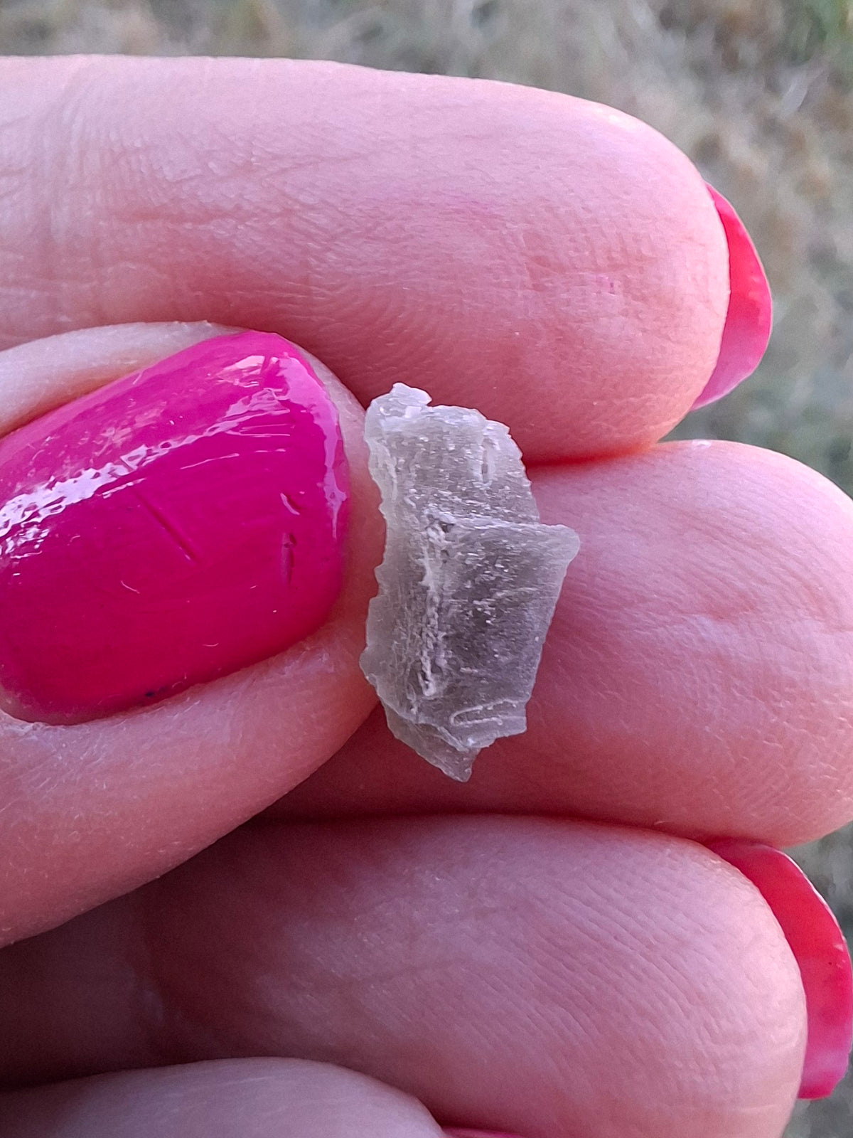Moldavite Piece, SNOWFLAKE, FROSTED, BRUSNA, 0.32g, Tektite (Ref: 1505)