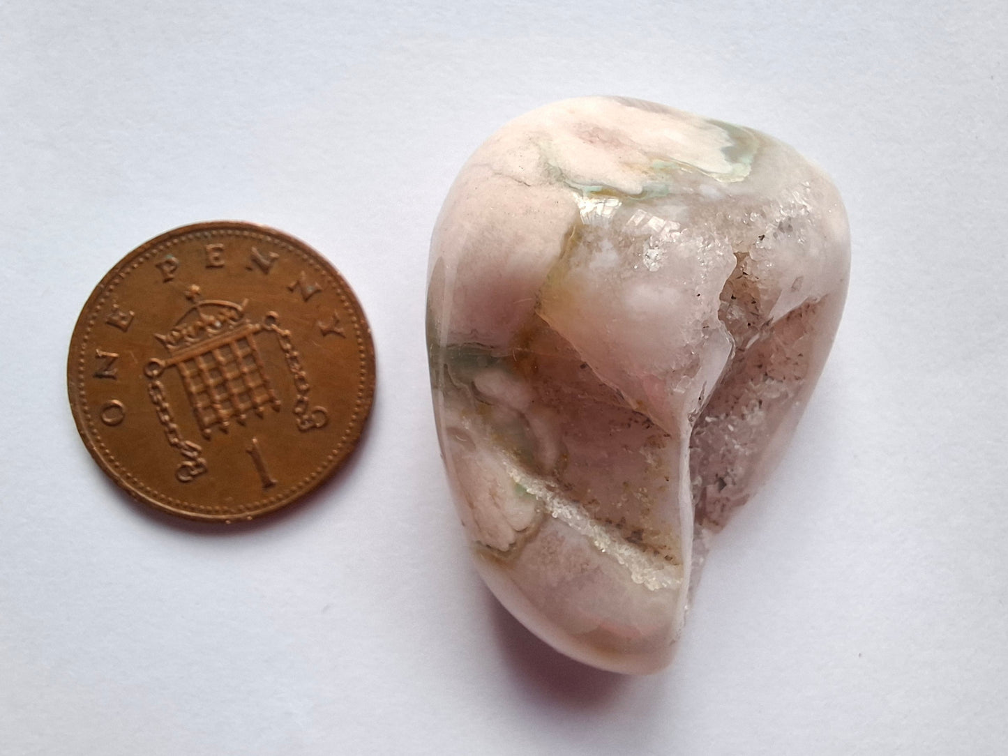 Flower Agate, Tumble Stone, Crystal (Ref: T74)