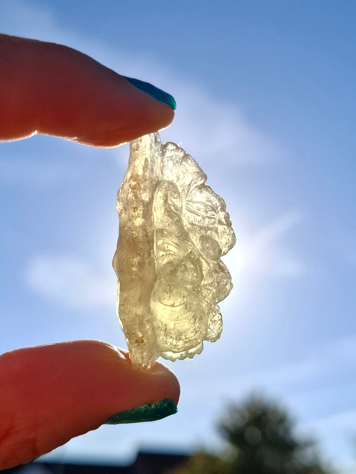 Libyan Desert Glass GANESHA carving, 18.39g, Tektite (Ref: Ganesha3)
