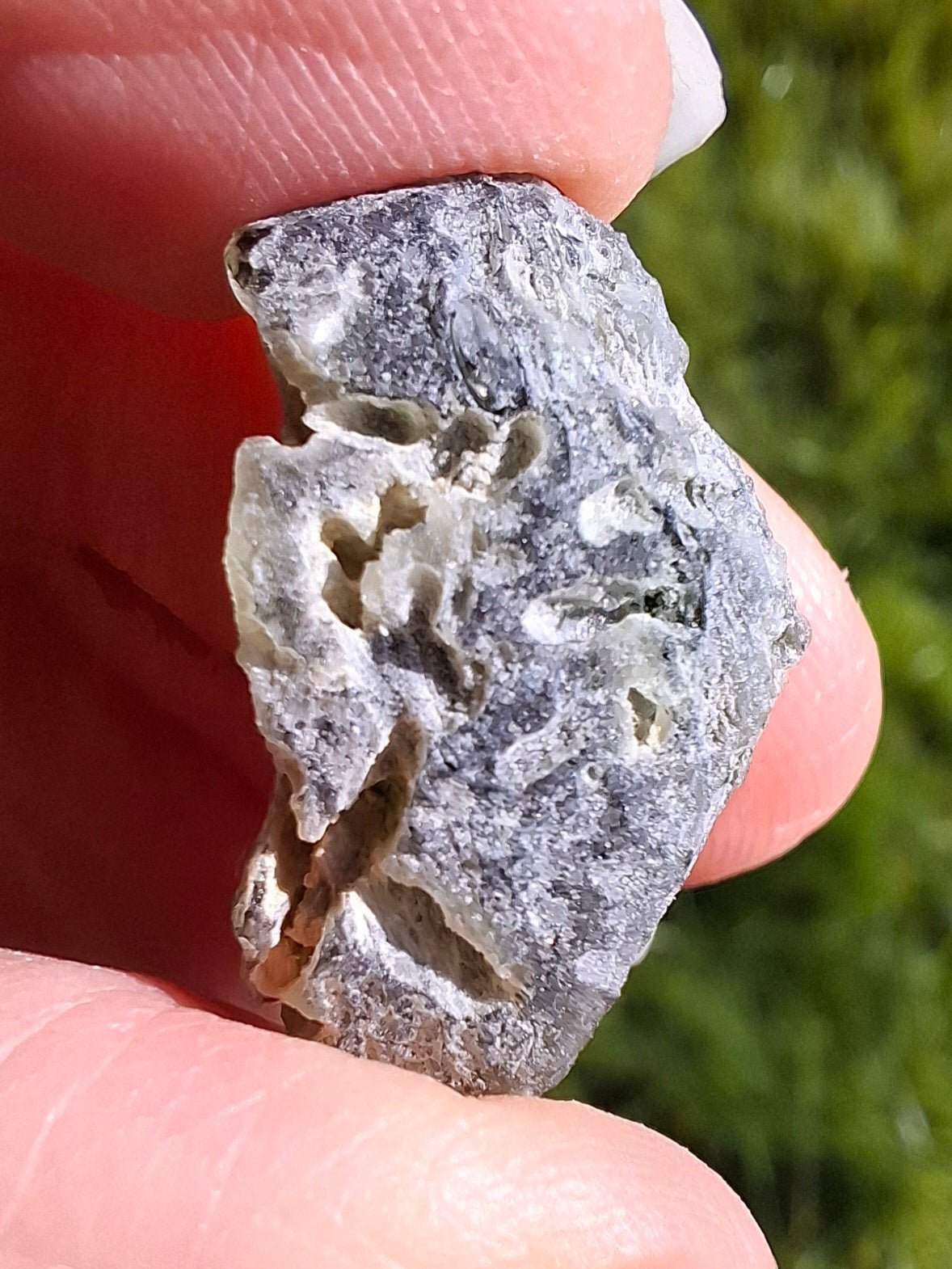 Moldavite Piece, SNOWFLAKE, FROSTED, BARTOCHOV, 4.30g, Tektite (Ref: 1363)