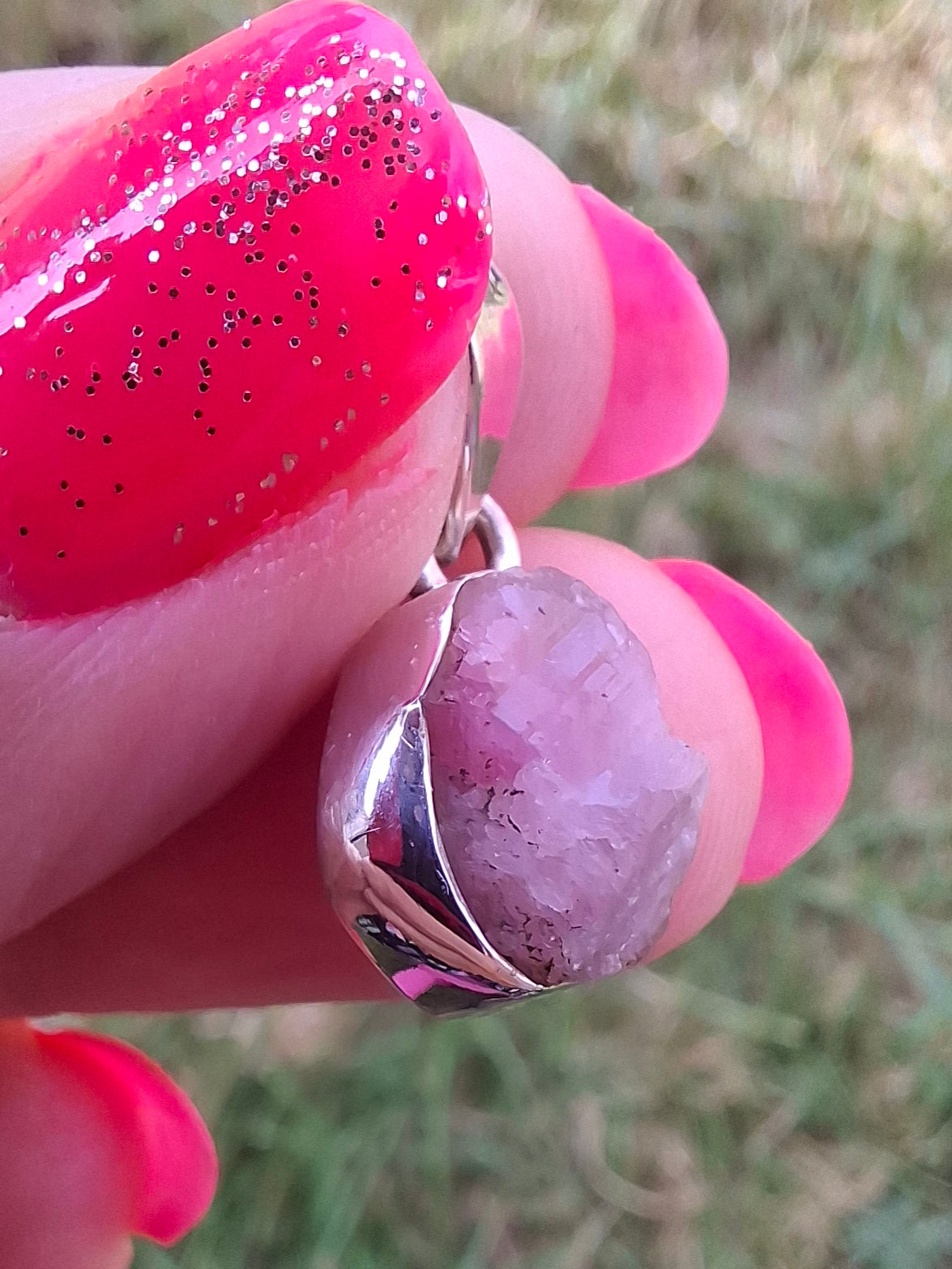 Pink Tourmaline Pendant, 925 Silver, Crystal (Ref: PT71)