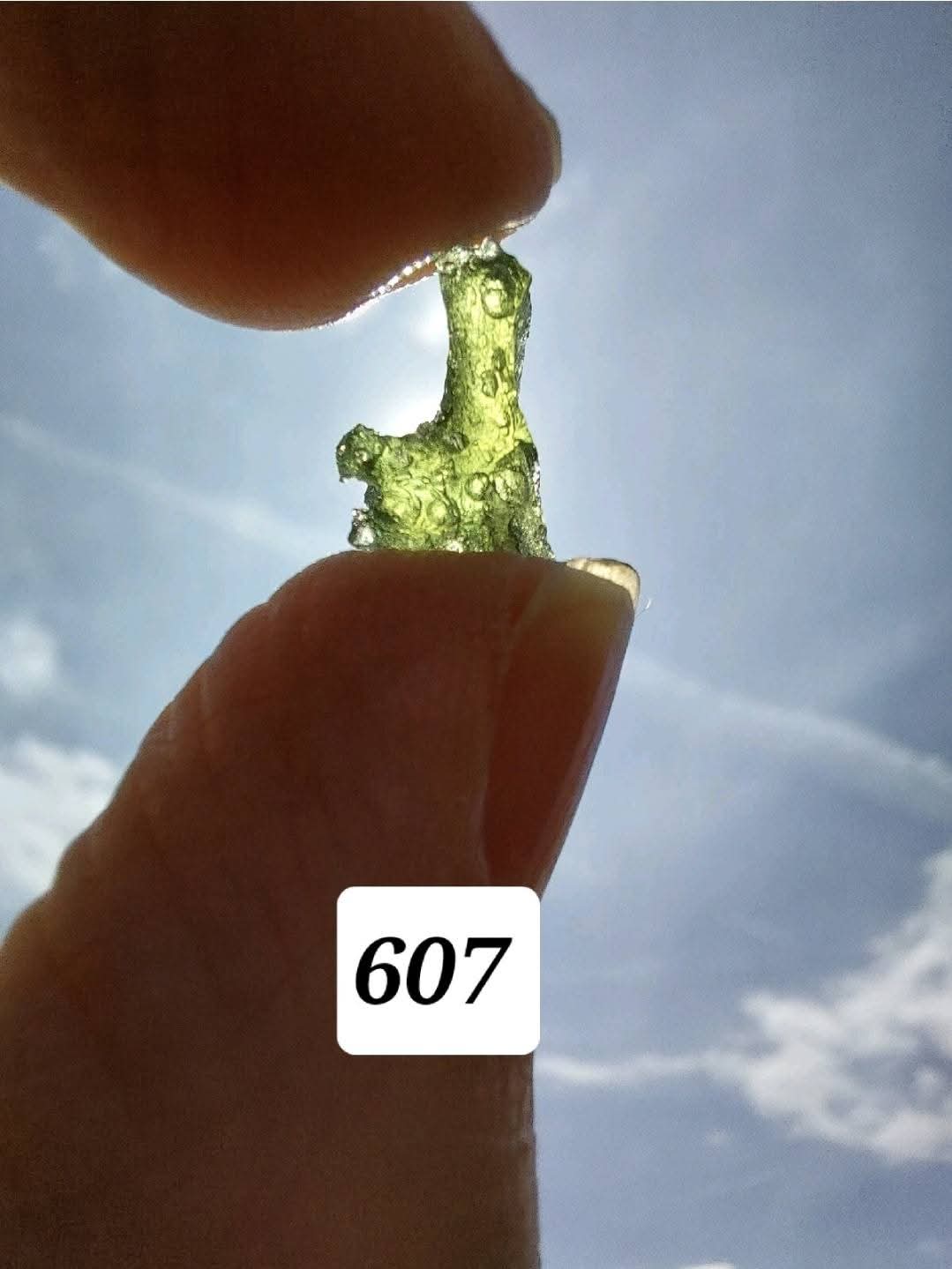 Moldavite piece, 0.51g, Tektite (Ref: 607)