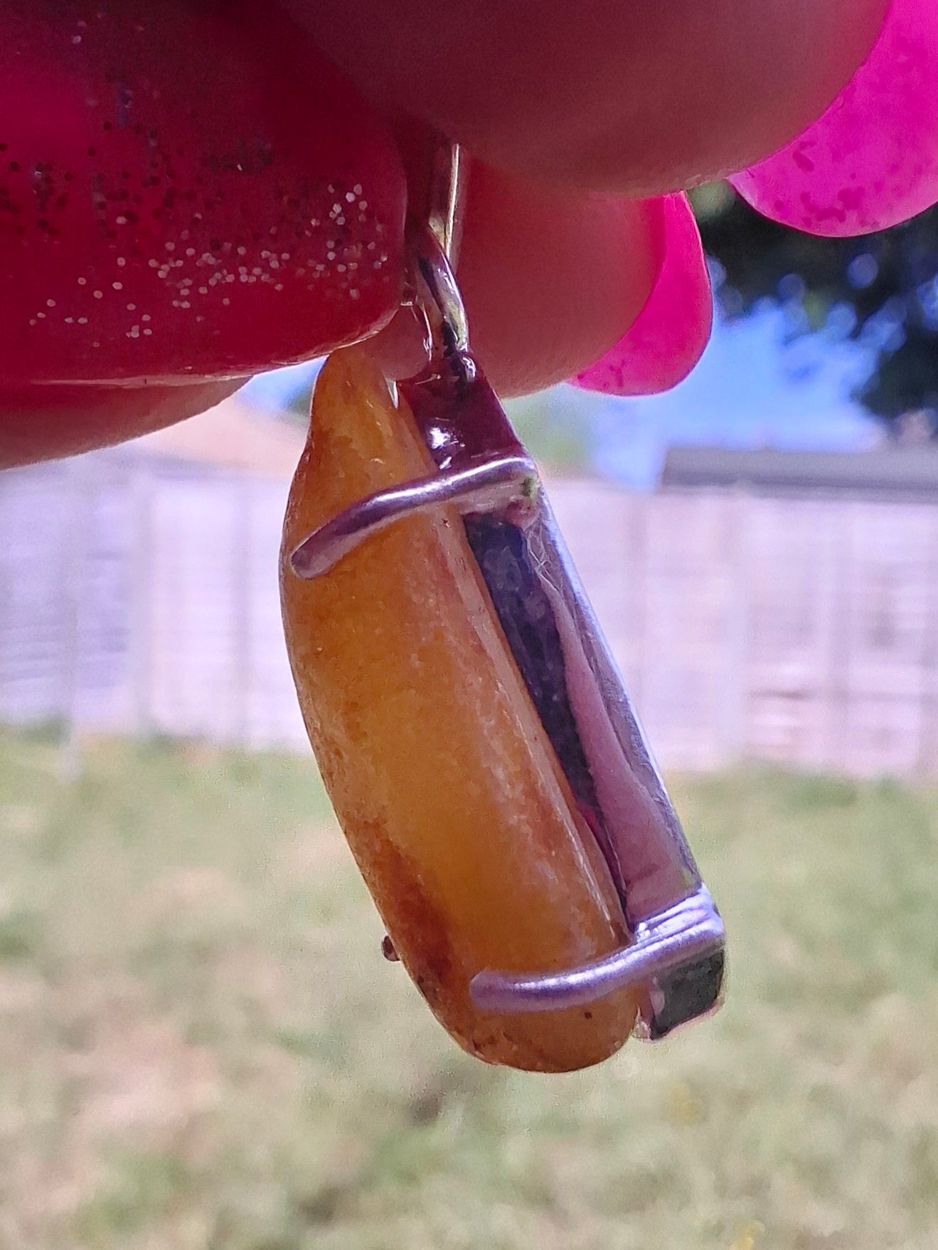 Baltic Amber Pendant, 925 Silver, Fossil (Ref: AP8)