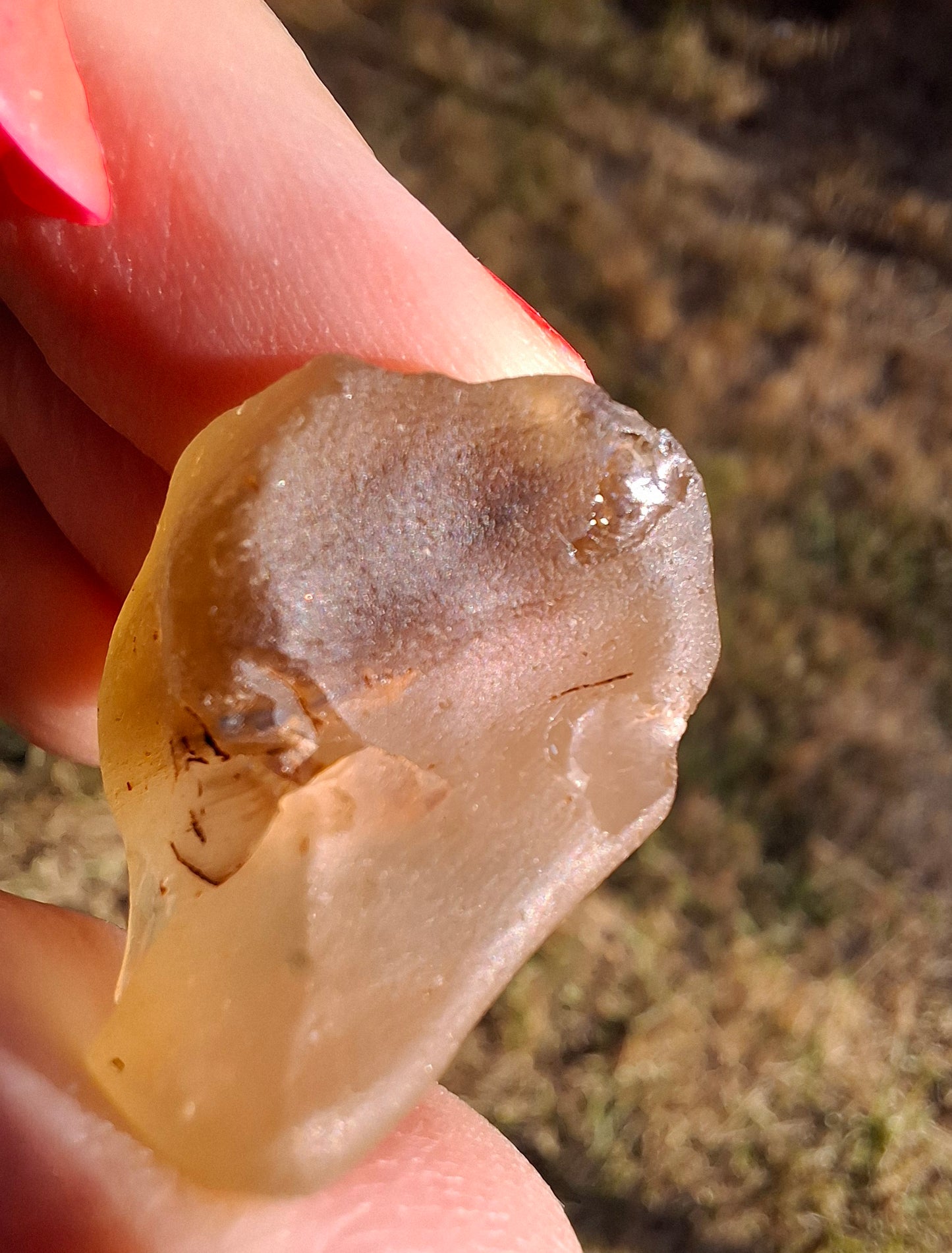 Libyan Desert Glass (darker) Piece, 7.00g, Tektite (Ref: L1373)