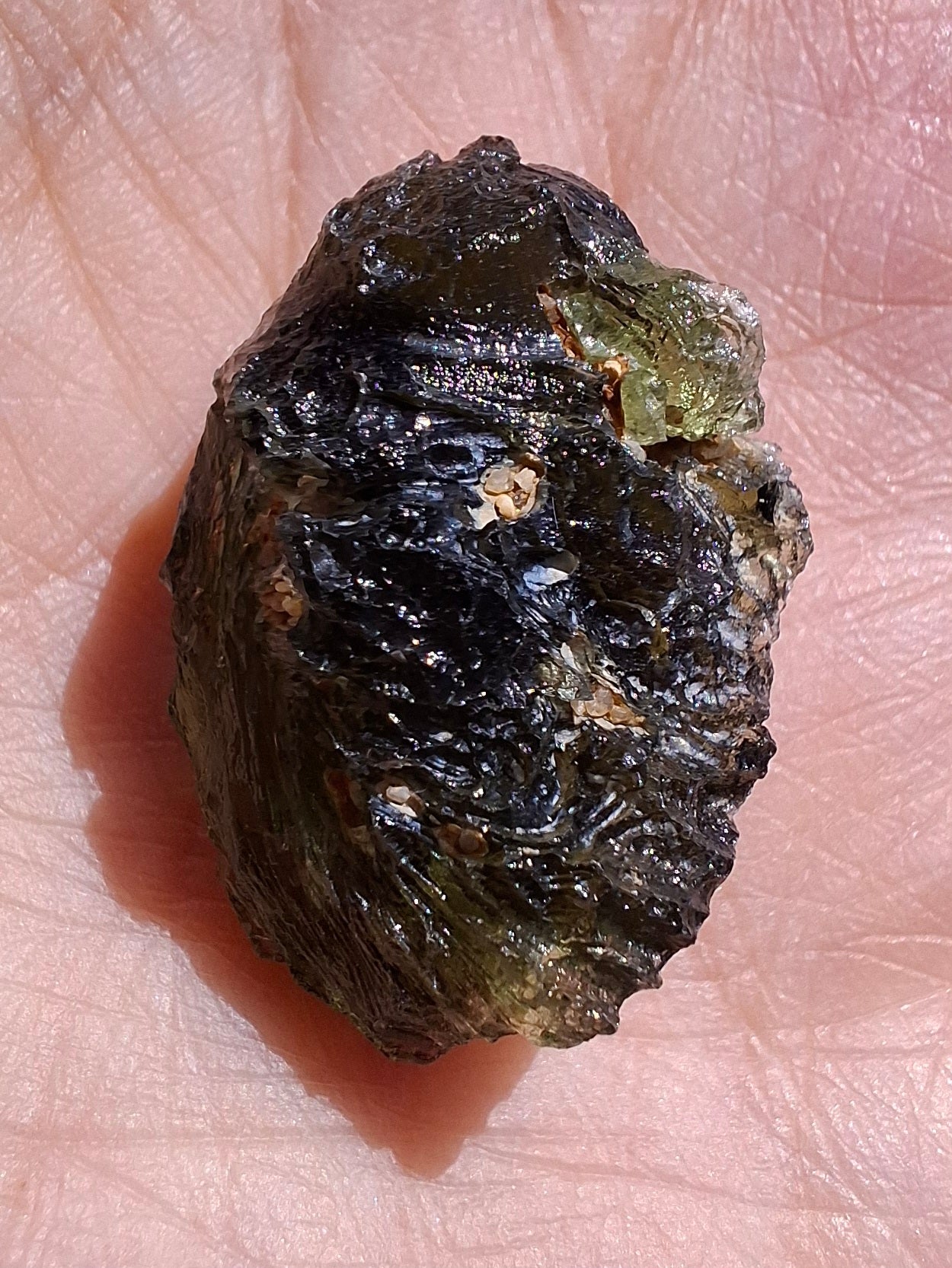 Moldavite Piece, NESMEN, 5.46g, Tektite (Ref: 1373)