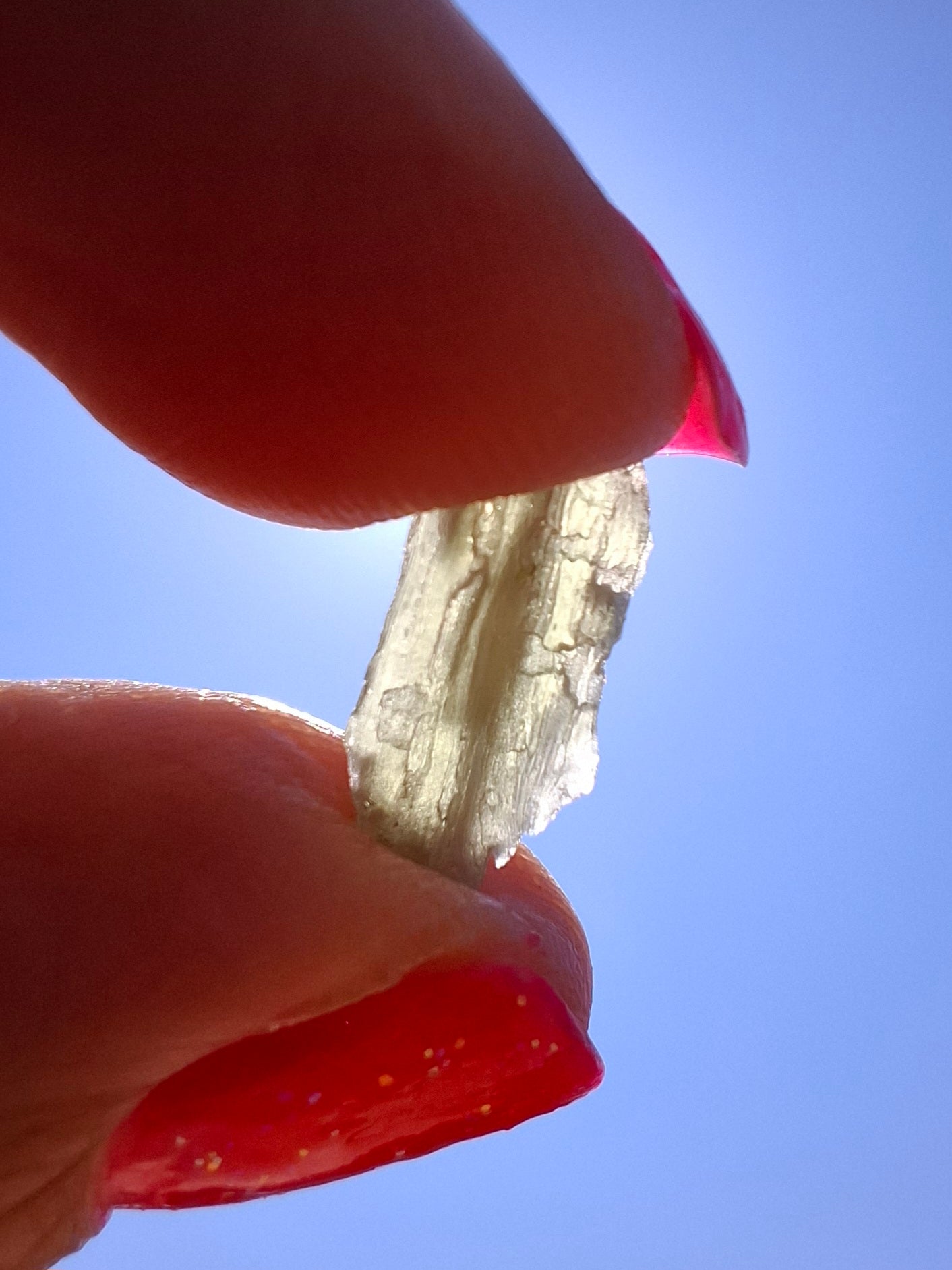 Moldavite Piece, SNOWFLAKE, FROSTED, BRUSNA, Tektite (Ref: 1494)