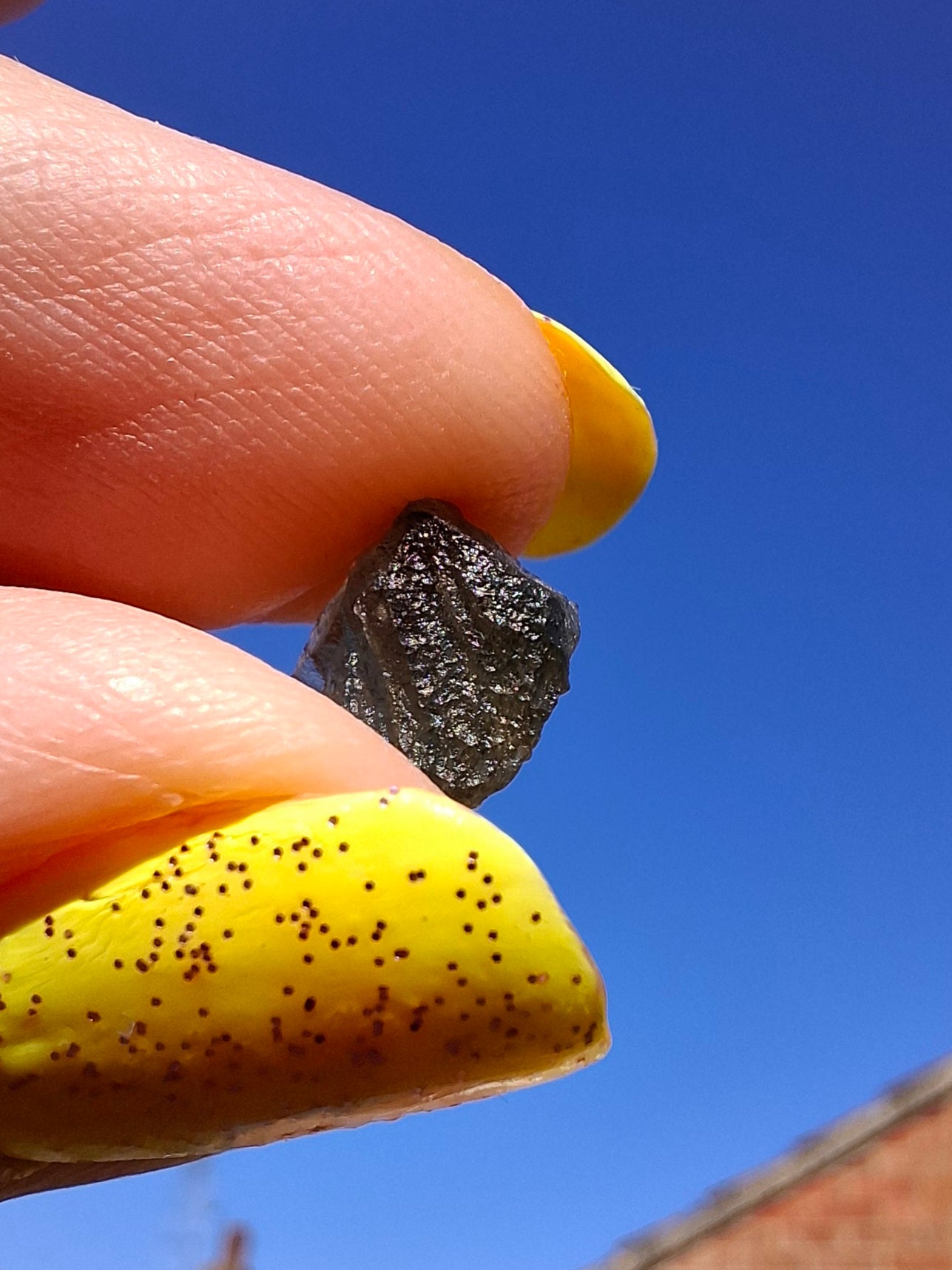 Moldavite small Piece, 0.41g, Tektite (Ref: 1482)