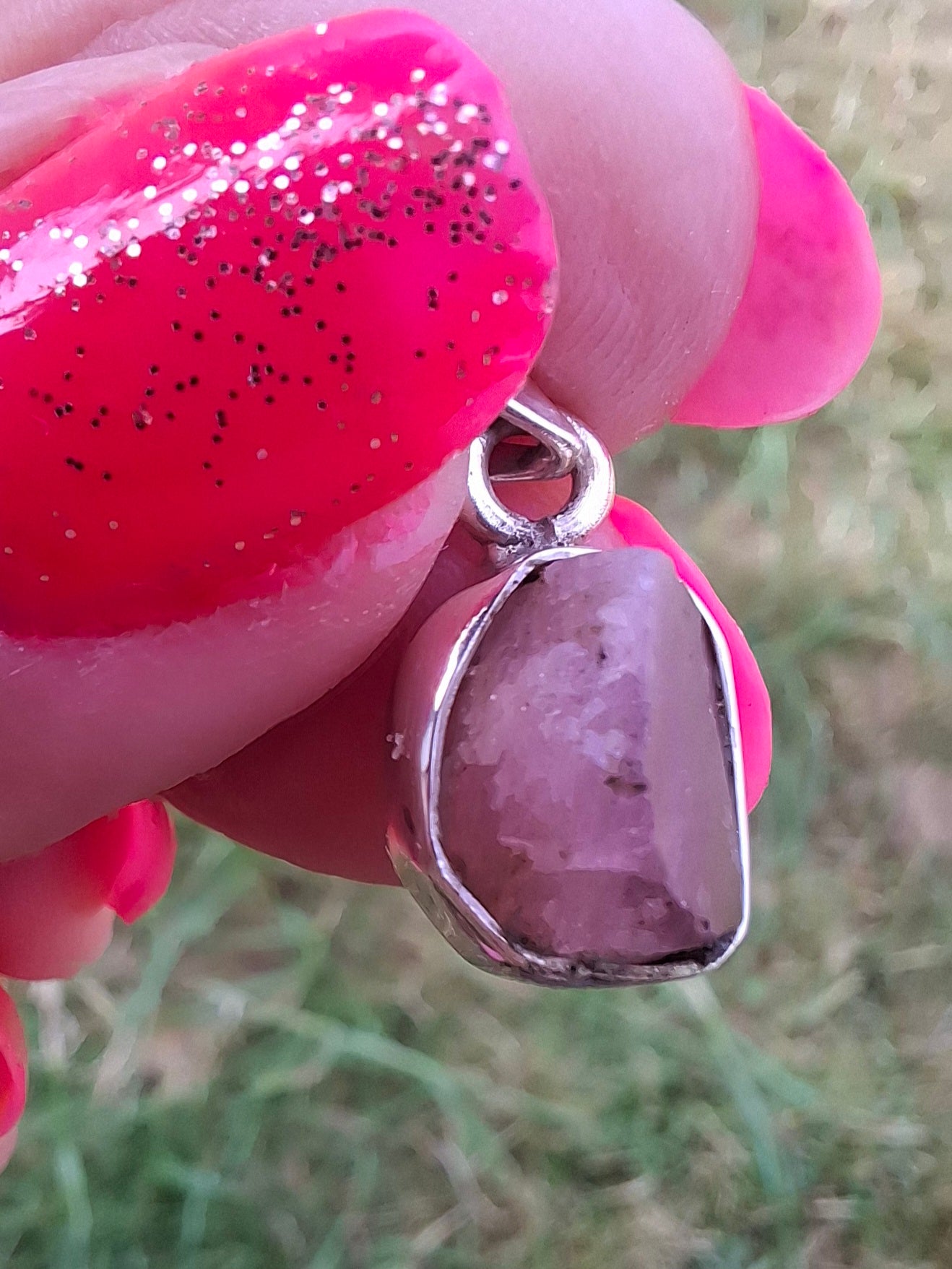 Pink Tourmaline Pendant, 925 Silver, Crystal (Ref: PT90)