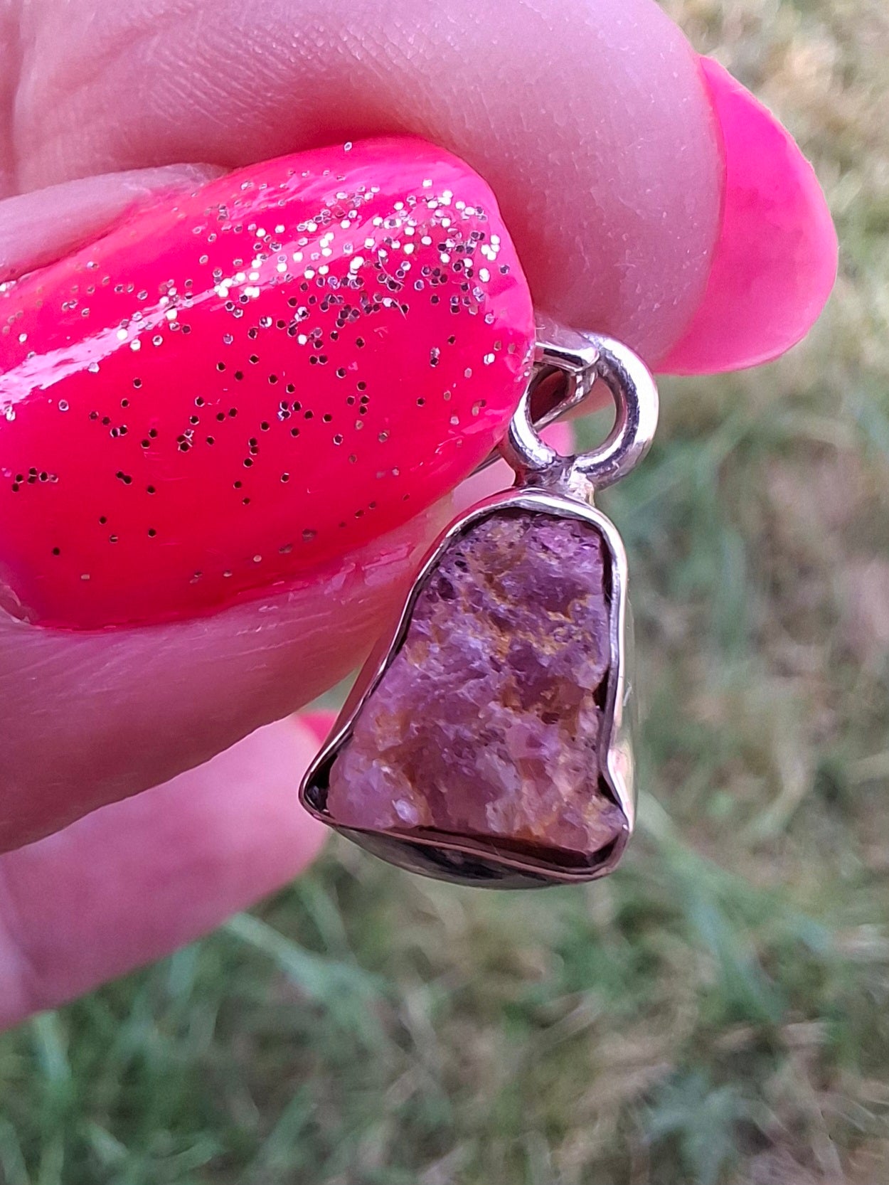 Pink Tourmaline Pendant, 925 Silver, Crystal (Ref: PT88)