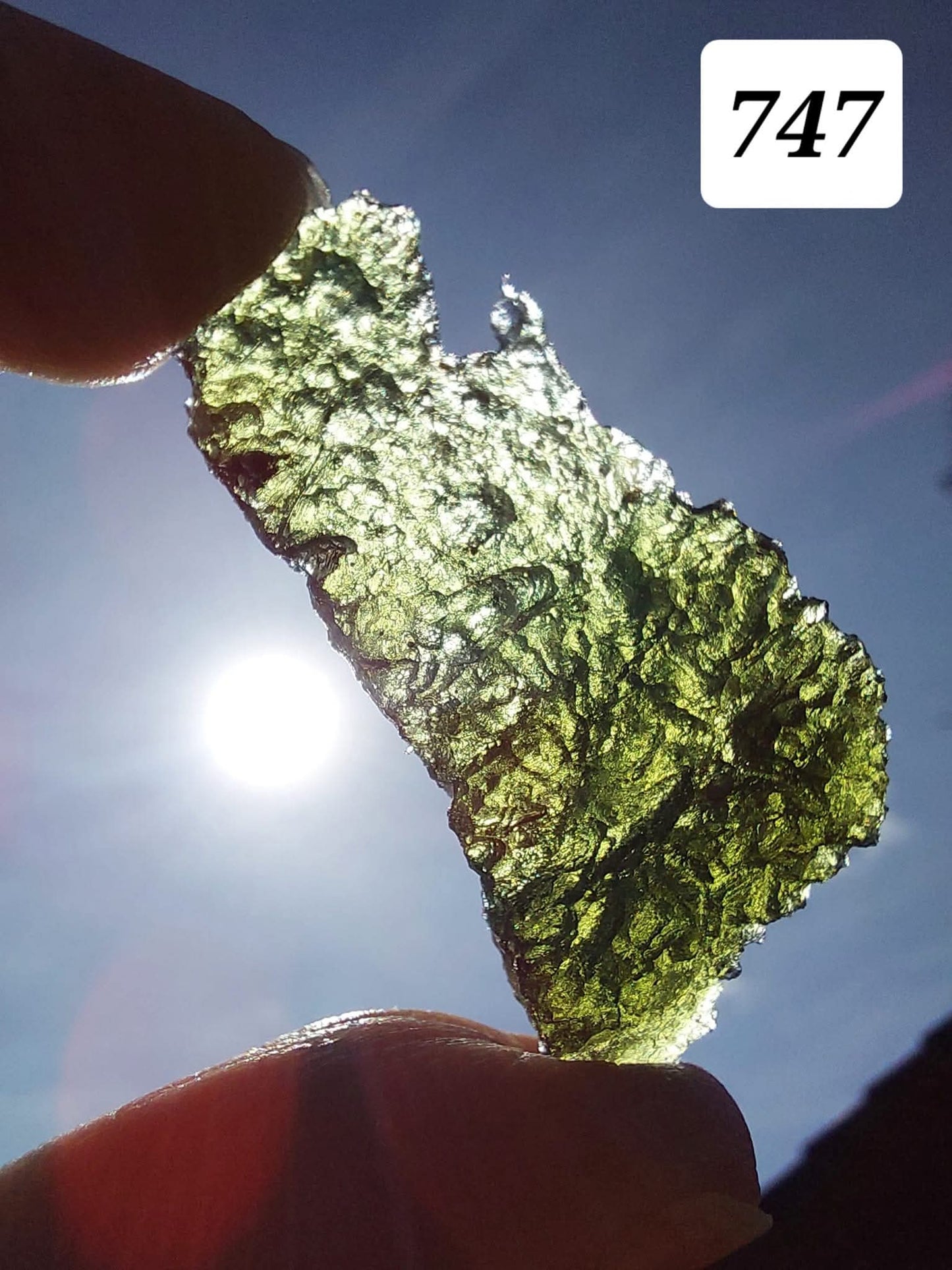 Moldavite Piece, MALY CHLUM, 5.57g, Tektite (Ref: 747)