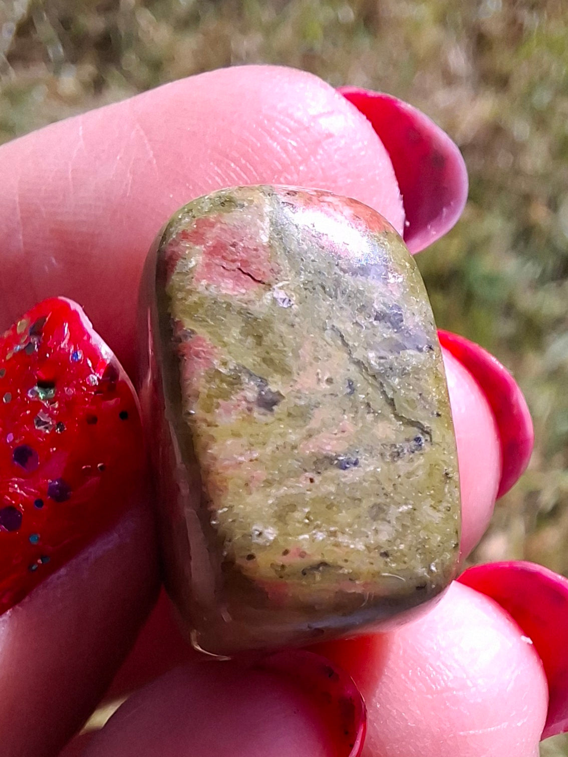 Unakite, Tumble Stone, Crystal (Ref: T186)