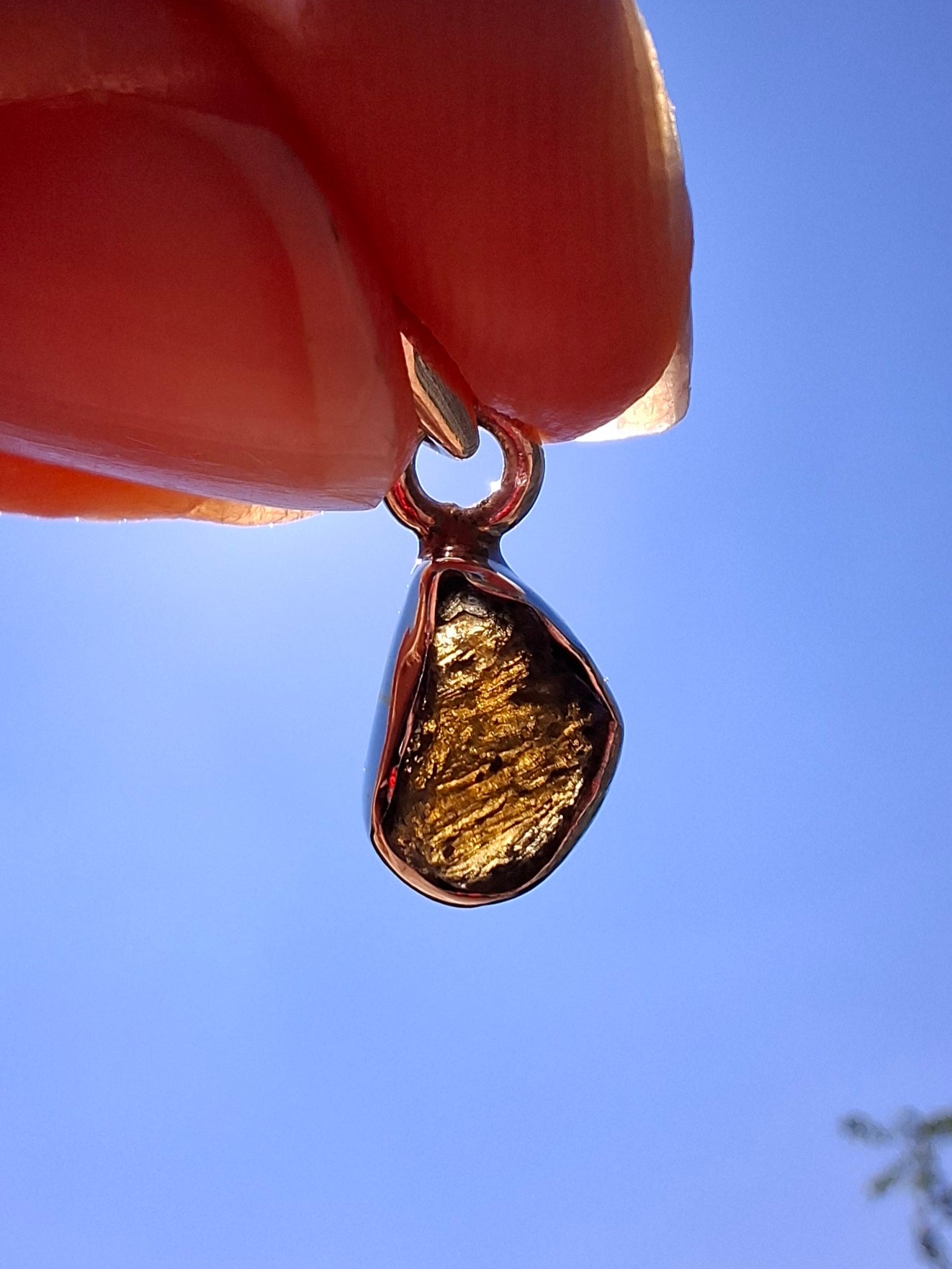Moldavite Pendant, 925 Silver, Tektite (Ref: P35)