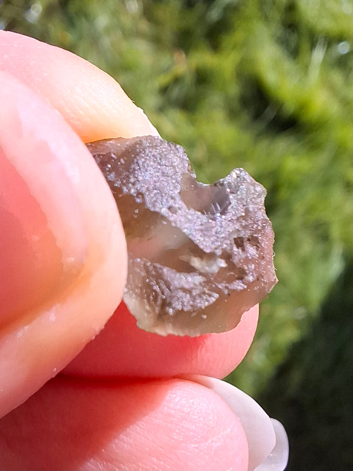 DRILLED, Moldavite Piece, 0.96g, Tektite (Ref: D27)