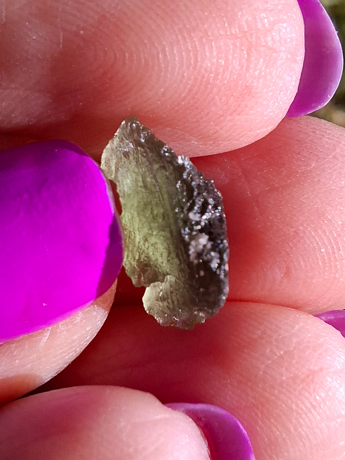 Moldavite Piece, 0.51g, Tektite (Ref: 1450)
