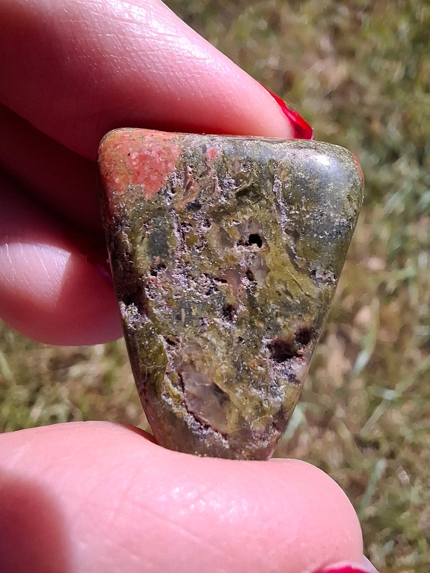 Unakite, Tumble Stone, Crystal (Ref: T181)