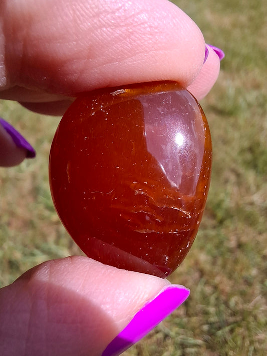 Carnelian, Tumble Stone, Crystal (Ref: T67)