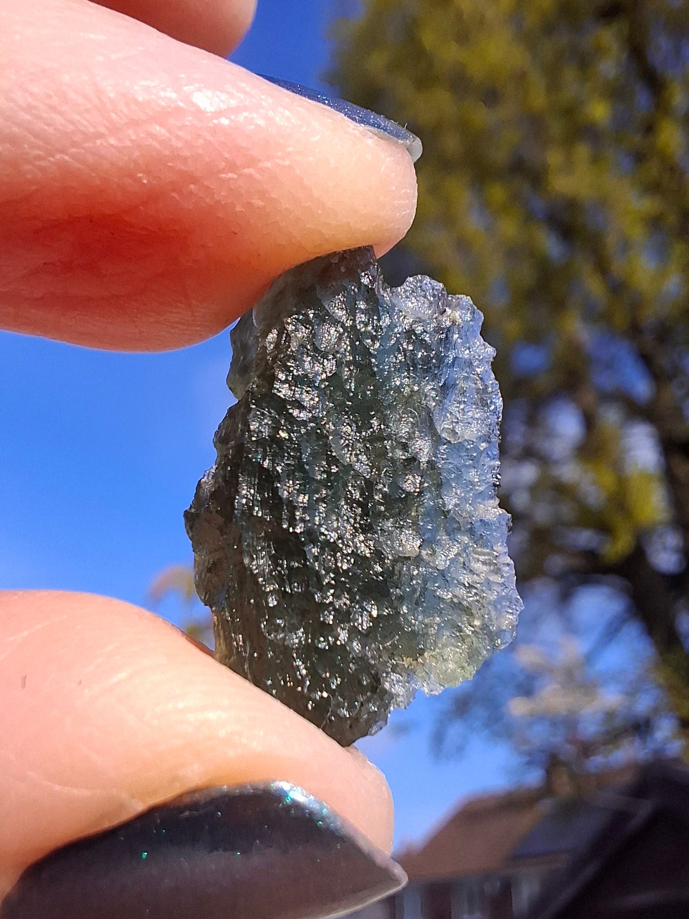 Moldavite Piece, NESMEN LES, 1.90g, Tektite (Ref: 848)