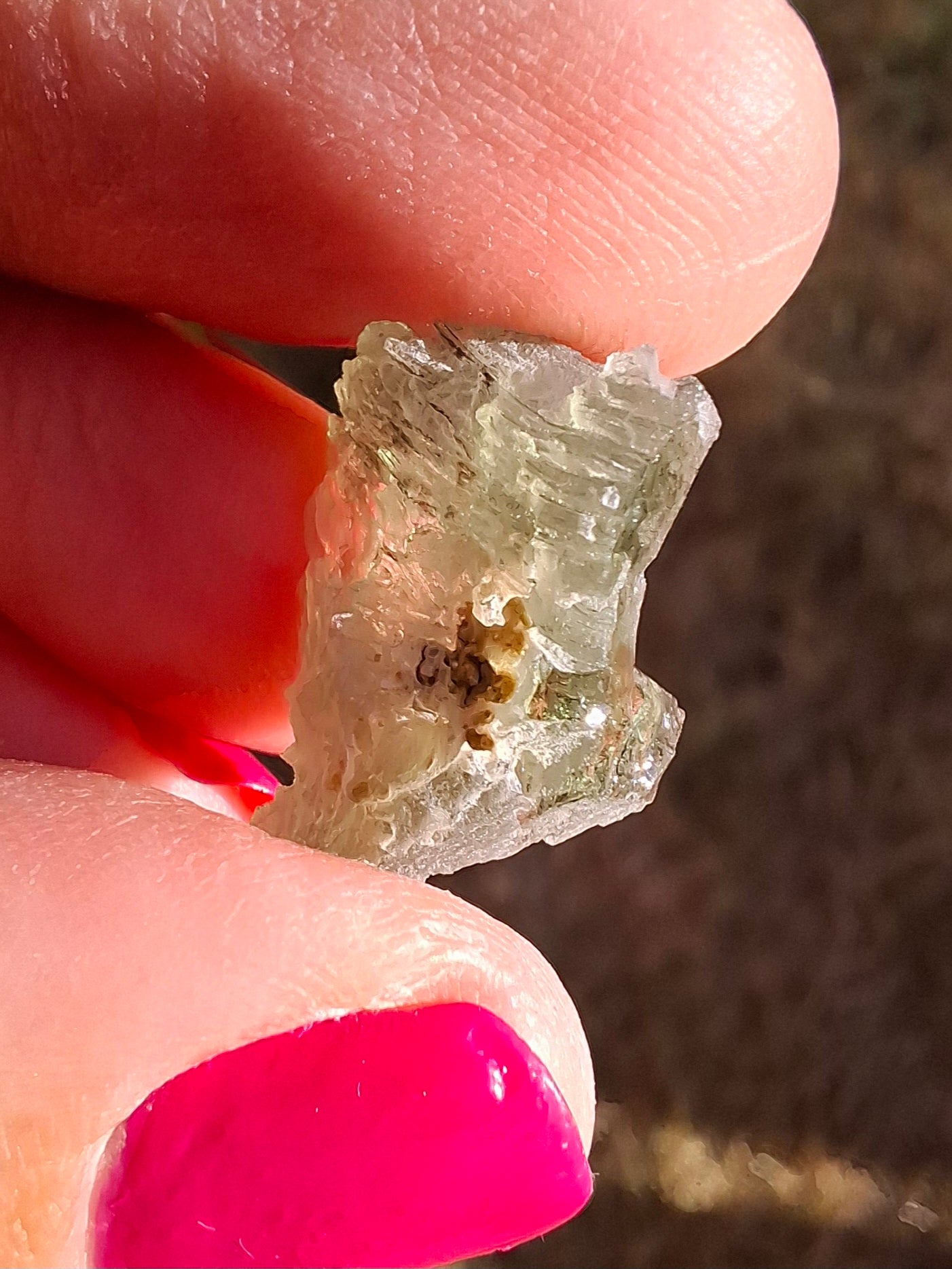 Moldavite Piece, SNOWFLAKE, FROSTED, BRUSNA, 0.92g, Tektite (Ref: 1499)