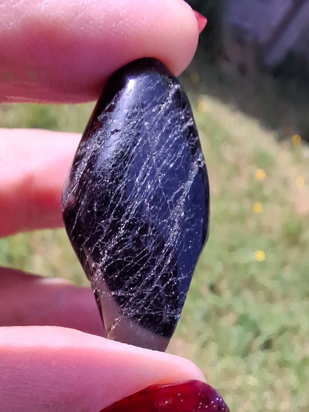 Black Tourmaline, Tumble Stone, Crystal (Ref: T216)