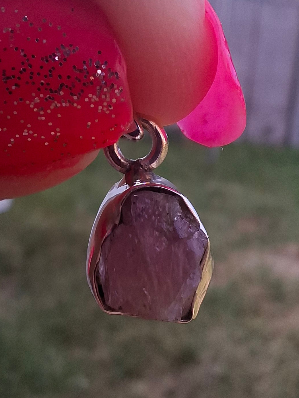 Pink Tourmaline Pendant, 925 Silver, Crystal (Ref: PT72)